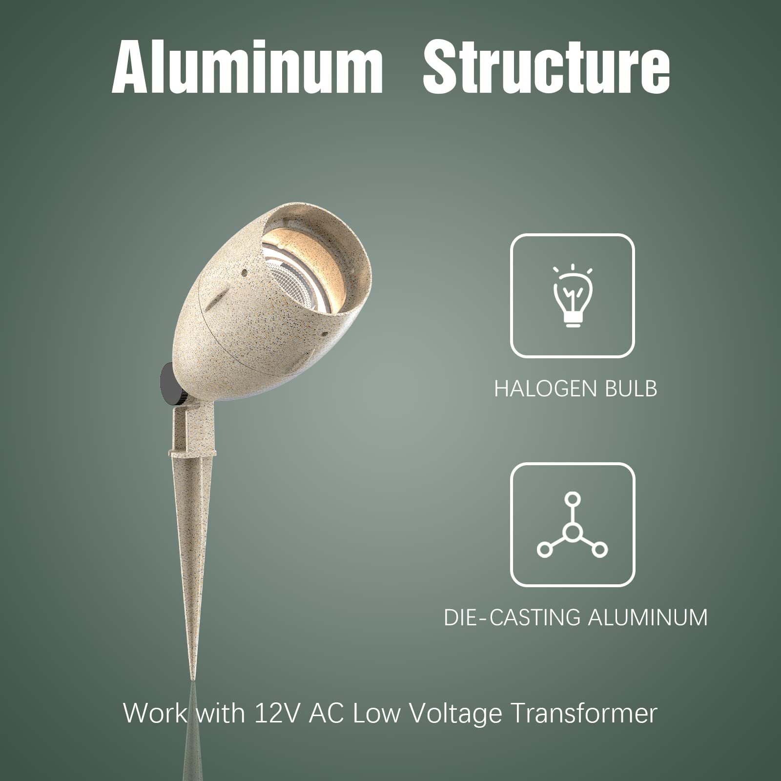 Malibu 8303-9606-01 35 Watt Flood Lights, Sand Finish