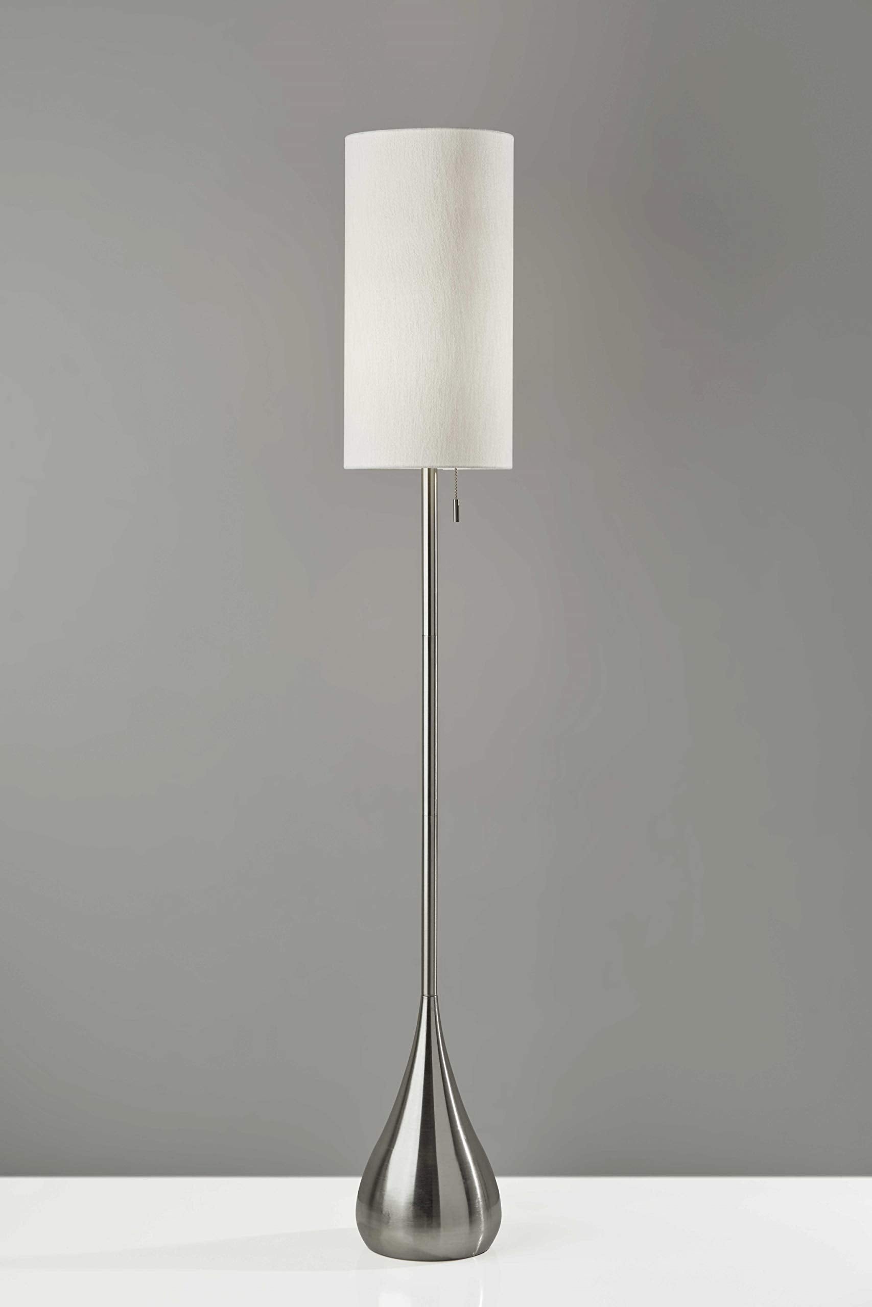 Homeroots 68&quot; Traditional Shaped Floor Lamp With White Drum Shade