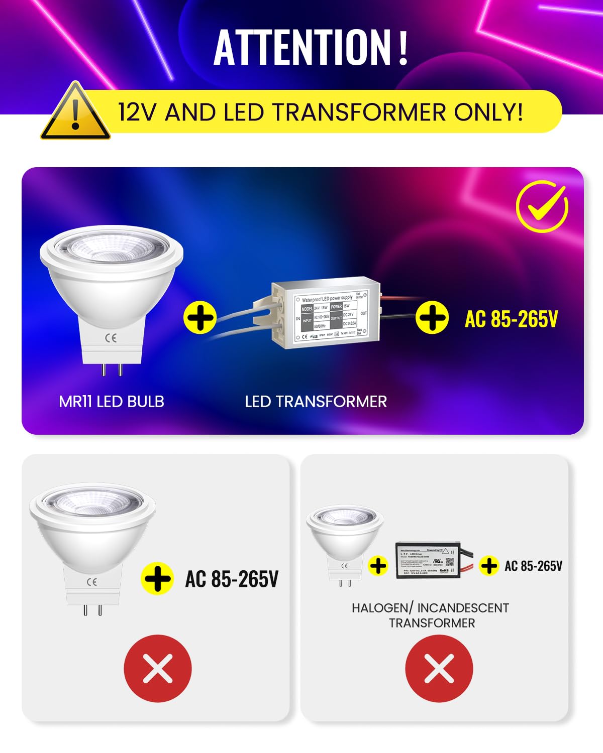 Lustaled Mr11 Blue Led Bulb, 12V 3W Gu4 Bi-Pin Base Blue Spotlight Bulb Mr11 Colored Led 25W Halogen Replacement For Home Recess