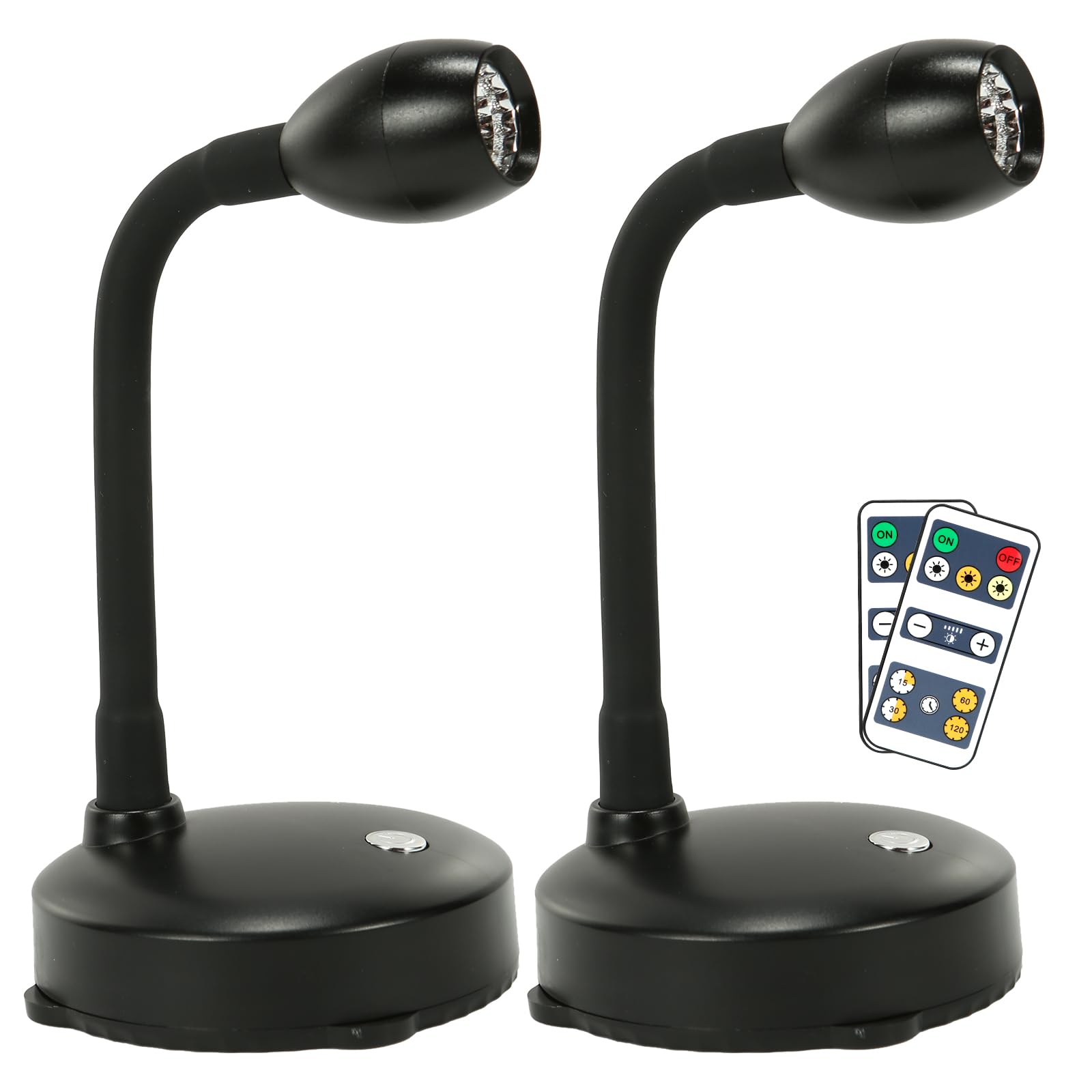 KANESIKI Cordless Spotlight Battery Operated, LED Picture Light, Dimmable Accent Light with Remote, Indoor Stick on Display Lamp