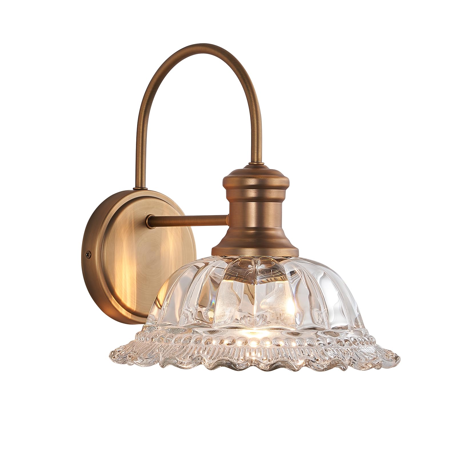 HDDFL Wall Scones Matte Brass Wall Lighting Fixture Vintage Indoor Lamp for Bedroom Living Room Door Header