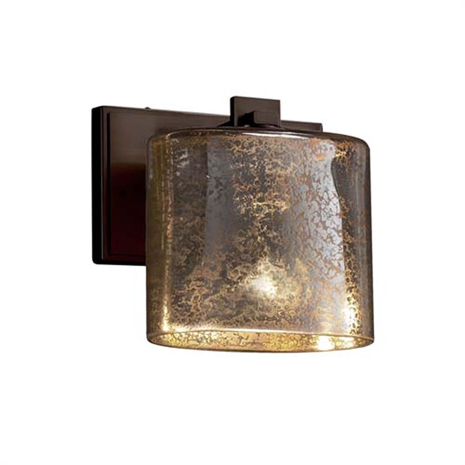 Justice Design Group Lighting FSN-8447-30-MROR-DBRZ Era 1-Light Wall Sconce, Dark Bronze