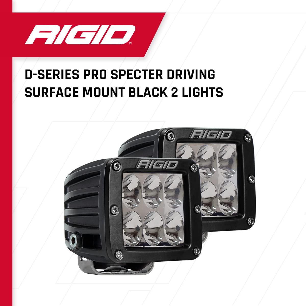 Rigid Industries - D Series Pro Driving Surface Driving Lights, Universal Driving Lights, Off Roading Driving Lights (2-Pack)