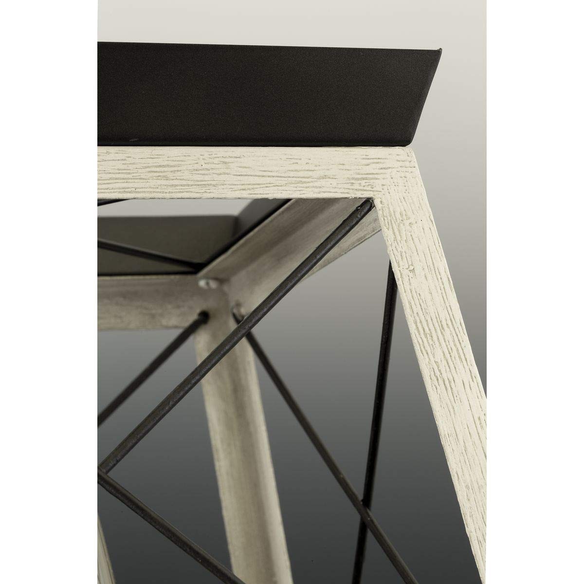 Progress Lighting Briarwood Collection Whitewashed Two-Light Farmhouse Flush Mount Ceiling Light, Graphite