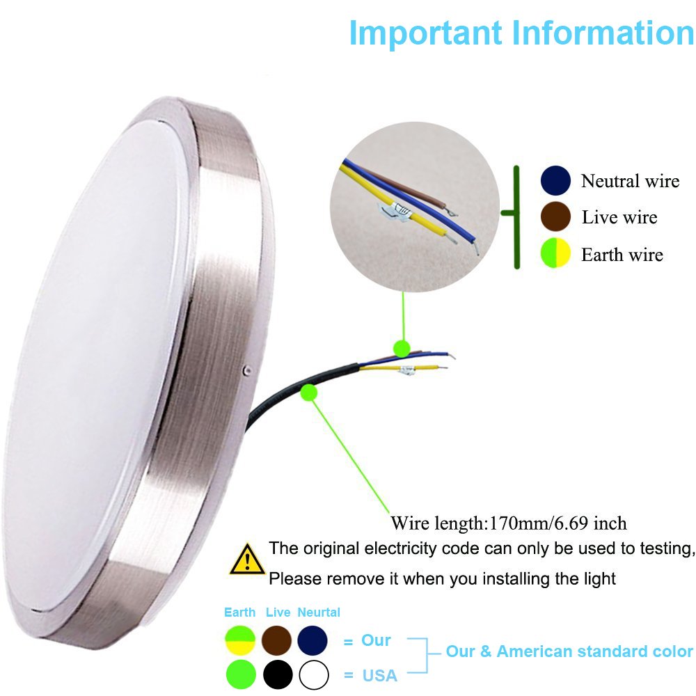 ZHMA 8-Inch LED Ceiling Light, Flush Mount, 5000K Natural White, 12W, 880LM, Plastic, Model COMINHKPR105648