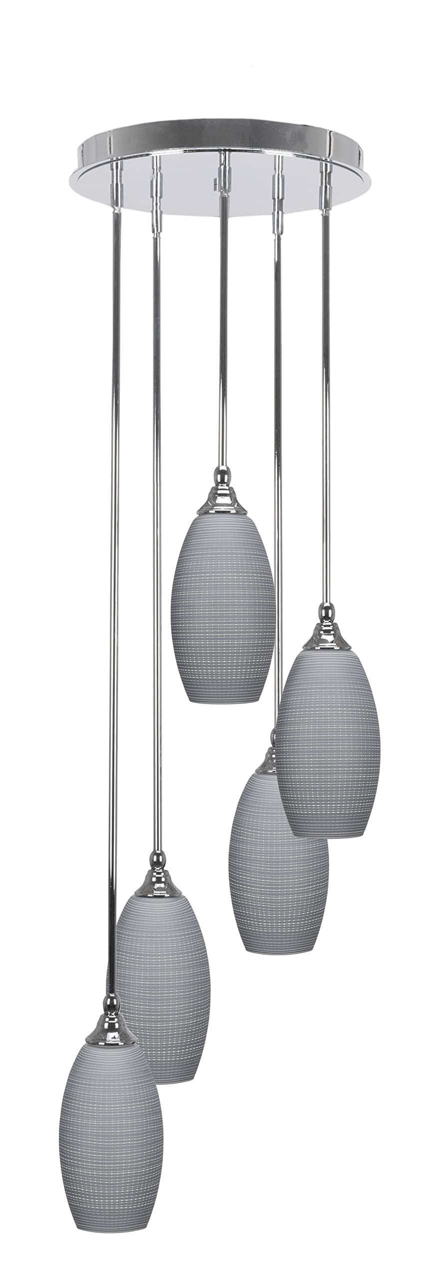 Empire 5 Light Cluster Pendalier in Chrome Finish (2145-CH-4042)