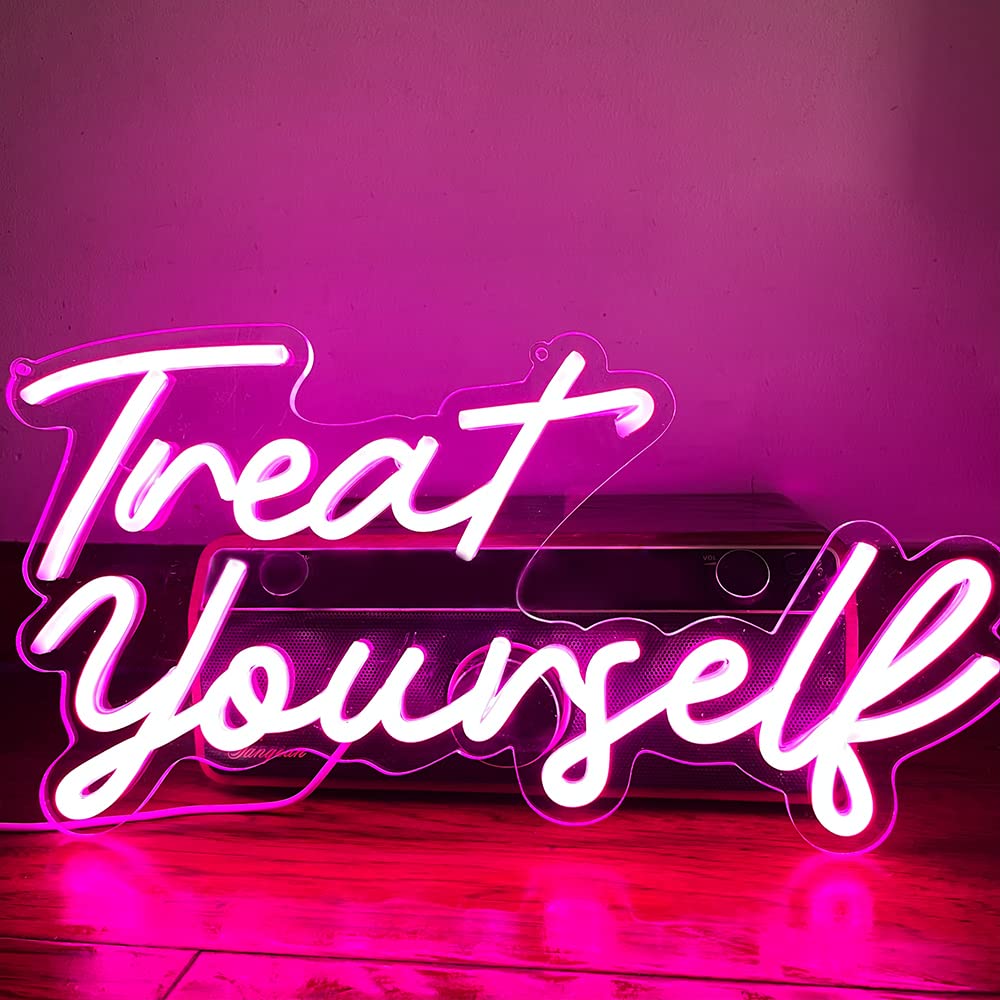 DAKABUKA Neon Sign Pink LED Letter Light Wall Decor 16.5x8.7 inches Model NL008
