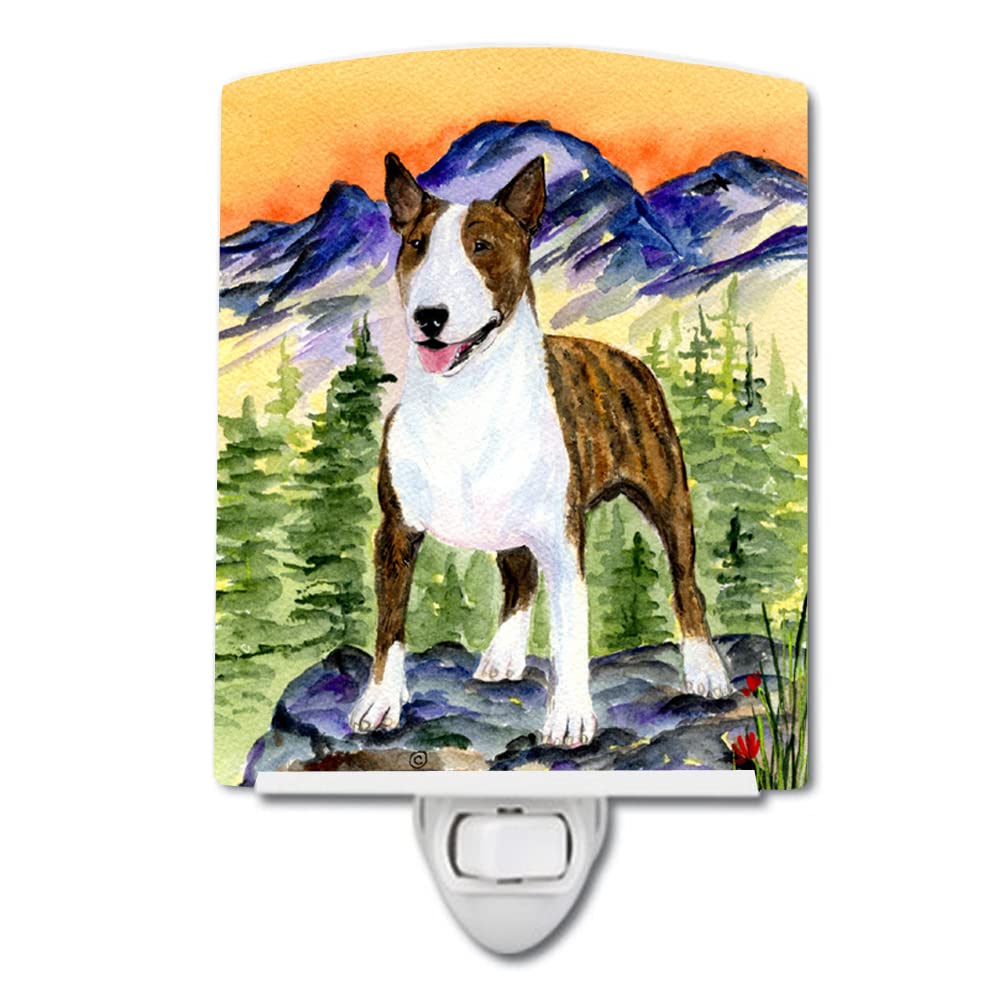 Carolines Treasures Bull Terrier Ceramic Night Light, UL-Certified, 6x4x3in, Multicolor, Model SS8167CNL