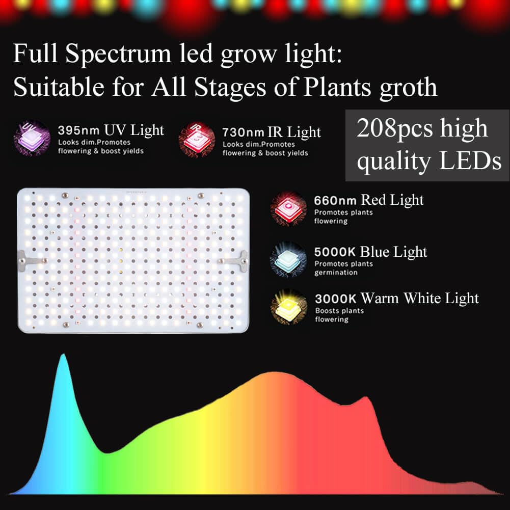 GroCruiser 2000 Lumen Desk Grow Light - 25W Full Spectrum UV-IR, Height Adjustable 16-24, On/Off Switch, Daisy Chain, White Base