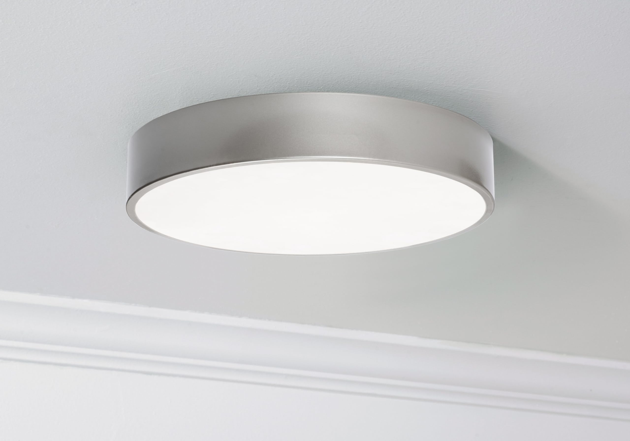 Afx Bailey 14'' Led Flush Mount - Satin Nickel