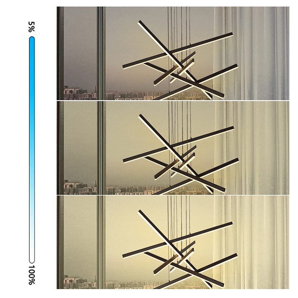 Artop 6-Light Dimmable Modern Led Chandelier - Adjustable Black Pendant Light For Kitchen & Dining