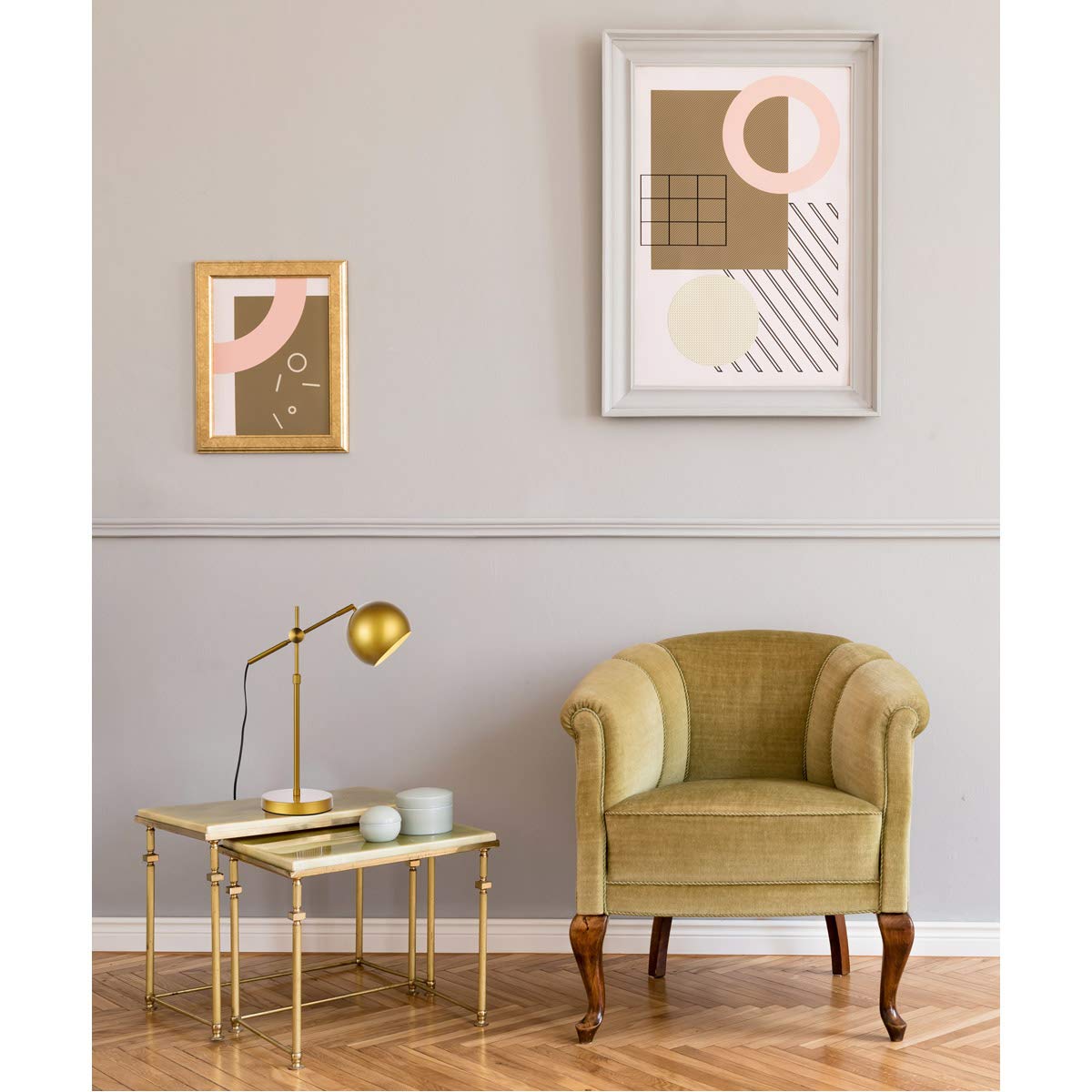 Living District Modern Home Decorative Forrester 1 Light Brass Table lamp