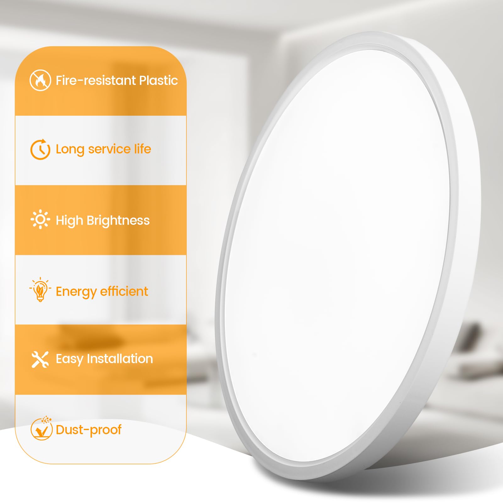 Taloya 8 Pack Led Flush Mount Ceiling Light Fixture, 10 Inch 5 Color Selectable Ultra-Thin Surface Mounted Fixture 2000Lw 20W White Led Ceiling Light For Bedroom,Living Room, Dining Room