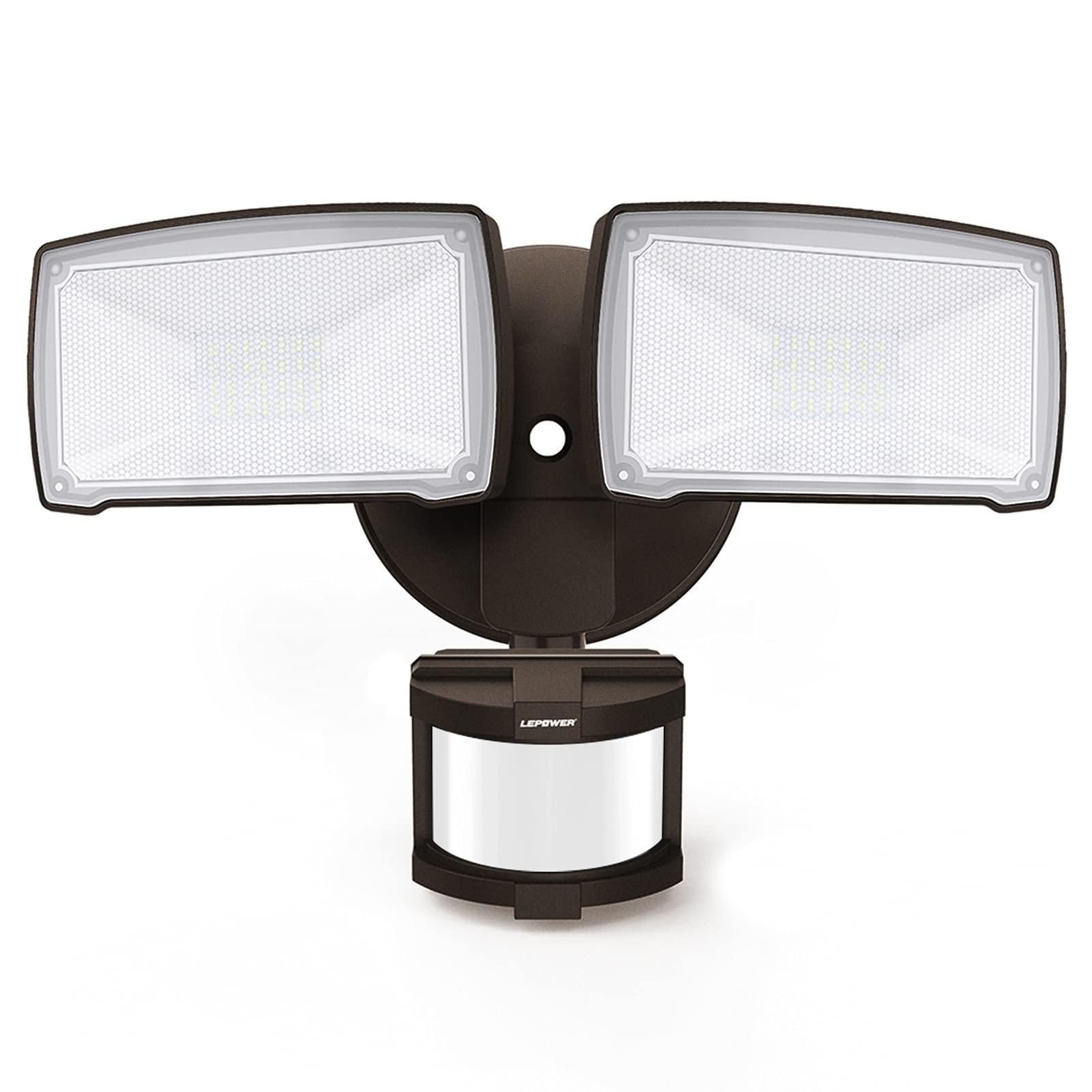 Lepower 28W Led Security Lights Motion Sensor Light Outdoor, 3000Lm Motion Security Light, 5500K, Ip65 Waterproof, 2 Head Motion