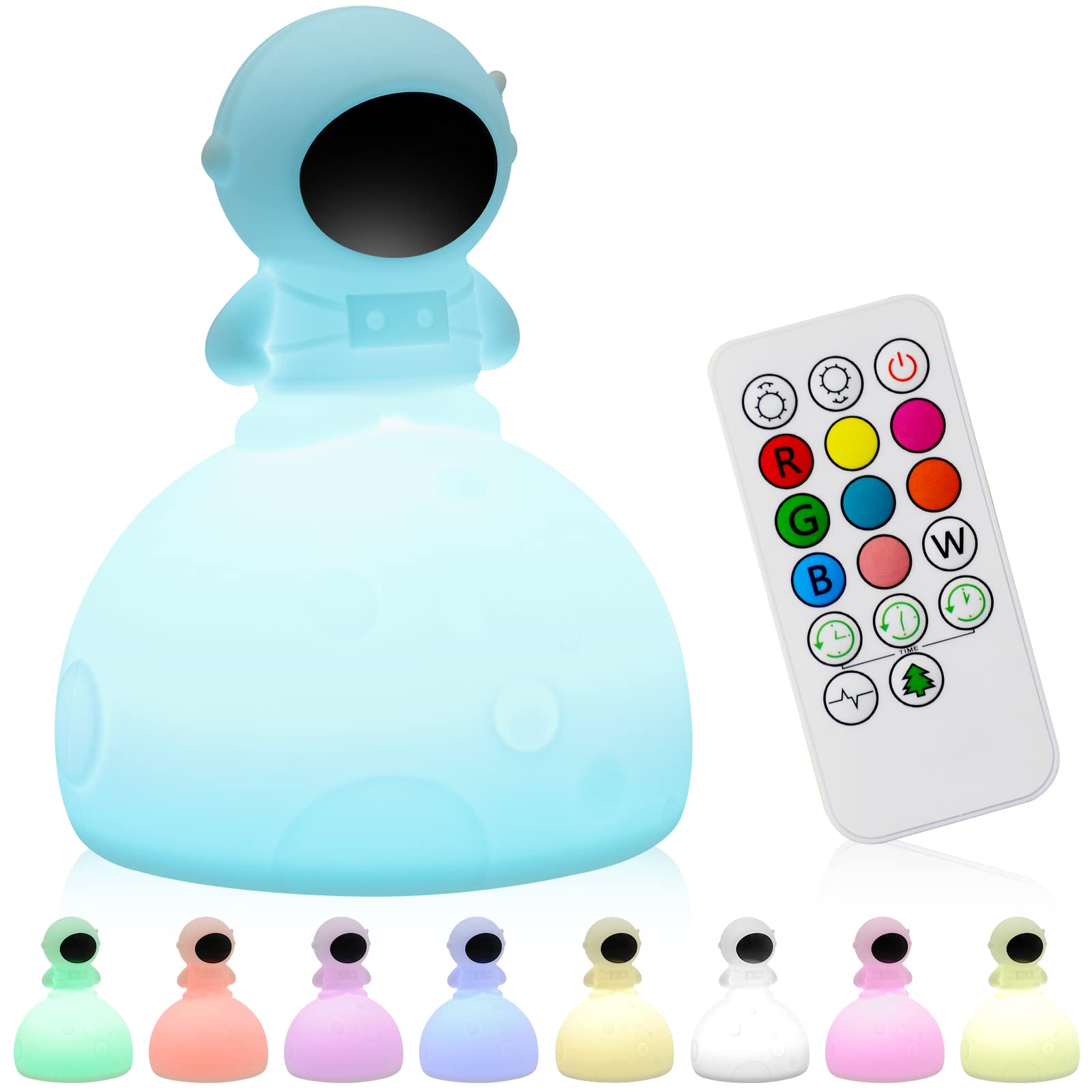 ShaArkMango Elephant gifts Kids Night Light,Silicone Rechargeable Nursery Nightlights,Portable changing Mode Multicolor Lamp Lig