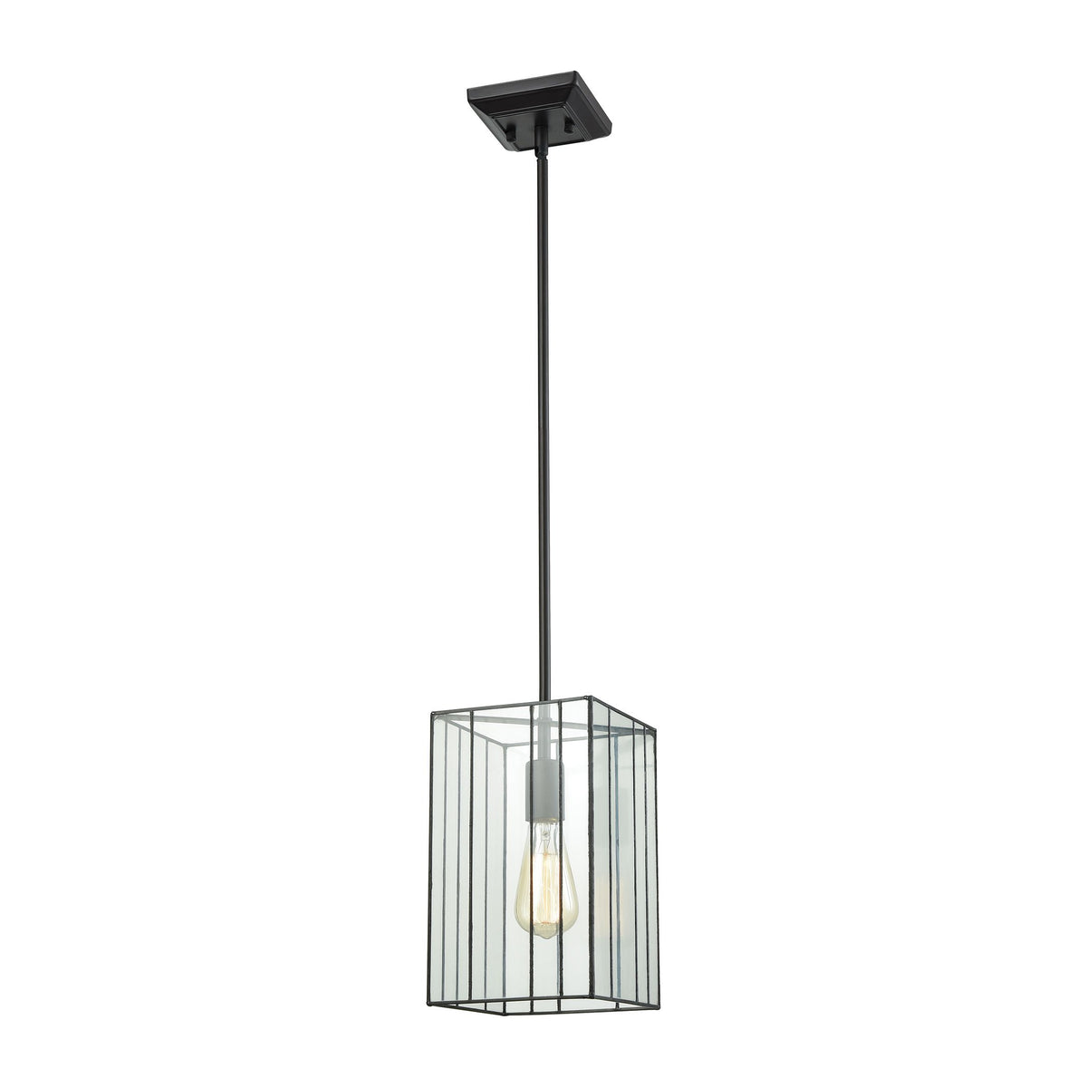 Elk Home 72195/1 Lucian 7&quot; Wide Oil Rubbed Bronze Mini Pendant Light, Metal, 1-Light