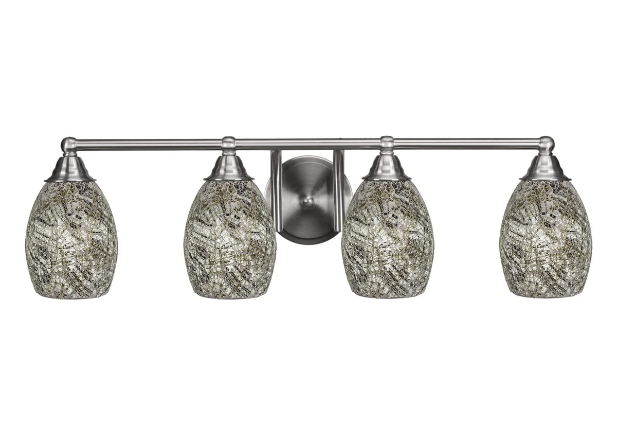 Toltec Lighting Paramount 4 Light Bath Bar In Brushed Nickel (3424-Bn-5054)