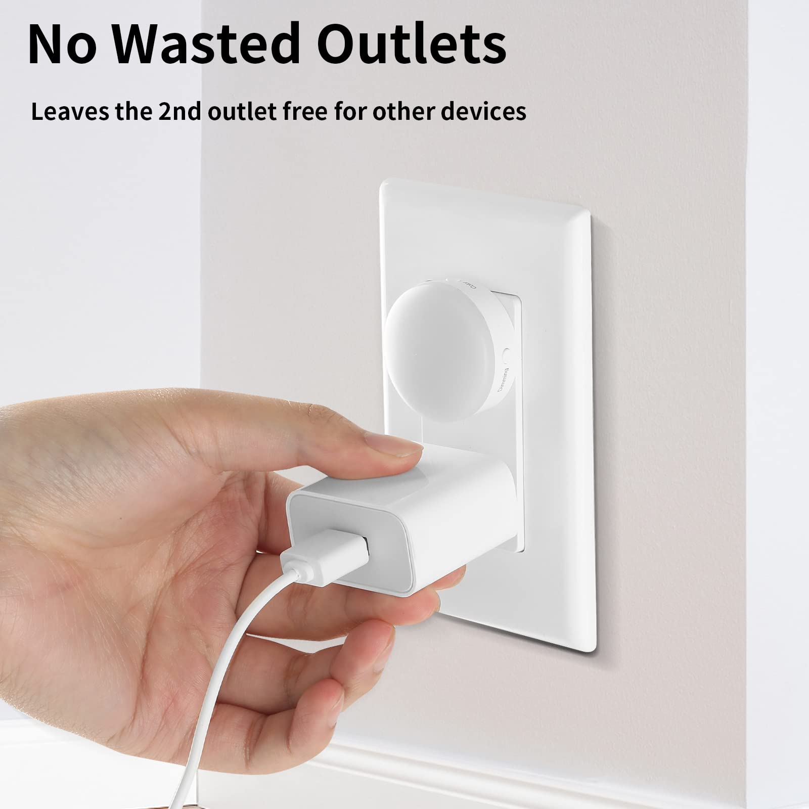 Junlit Plug-In Night Light Mini, Dusk To Dawn Sensor, 4-Color, Led Toilet Night Lights, Dimmable Color Changing, For Kids Breastfeeding, Sleep Aid, Bedroom, Nursery, Hallway, 4Pack