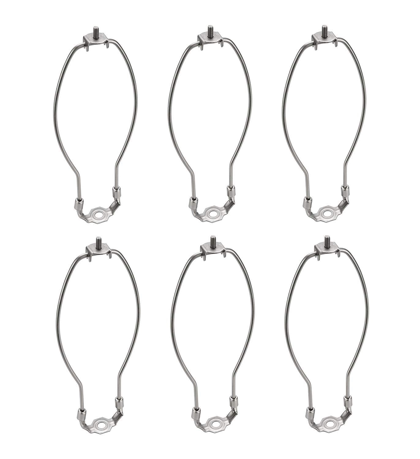 Aspen Creative 20007-26 10 Heavy Duty Lamp Harp with Saddle Finish, 6 Pack, Satin Nickel