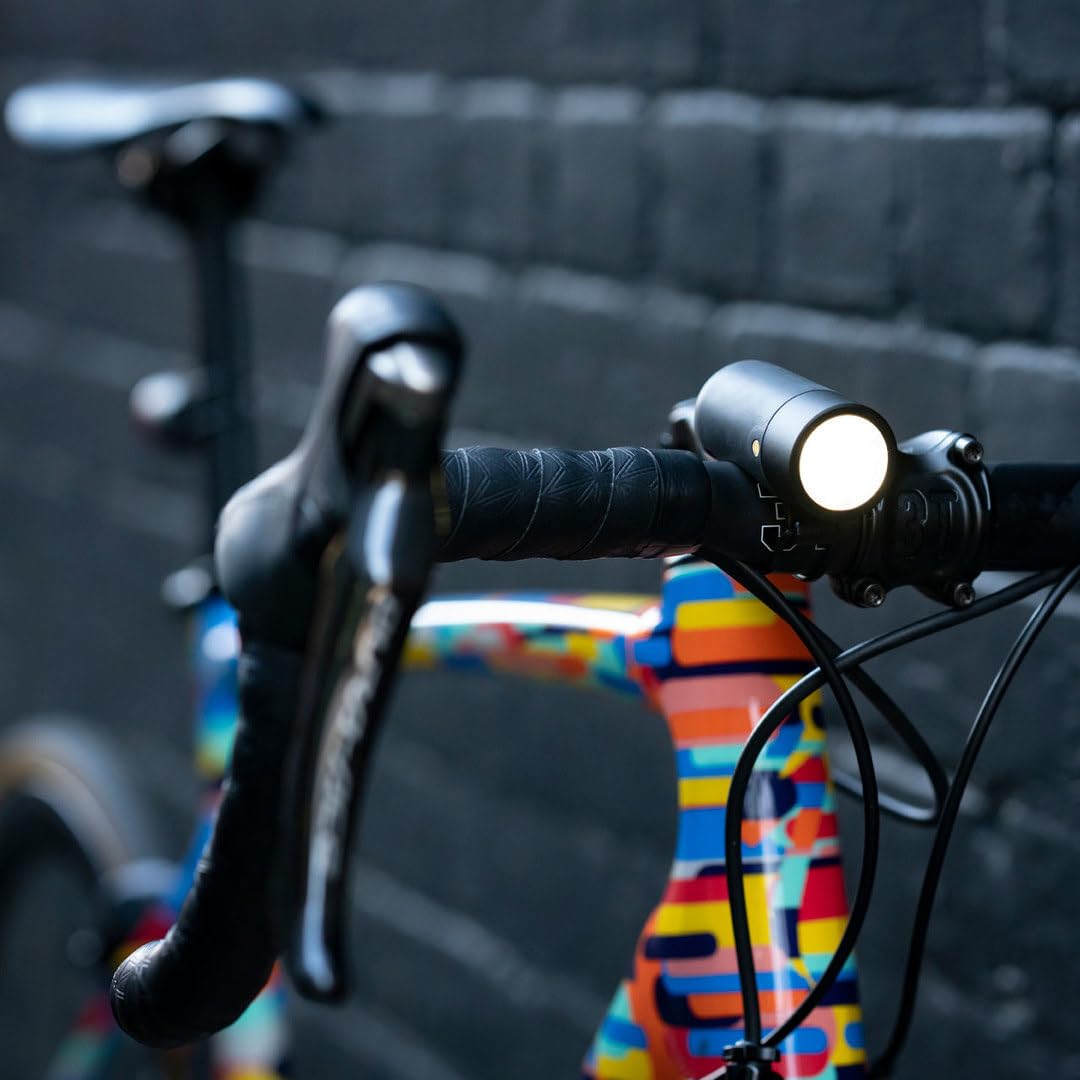 Knog Plug Usb Rechargeable Bike Light - 250 Lumen Bike Headlight With Low Battery Indicator, Side Visibility, Ip67 Waterproof, 5 Modes & Up To 240+ Hours Runtime, Black