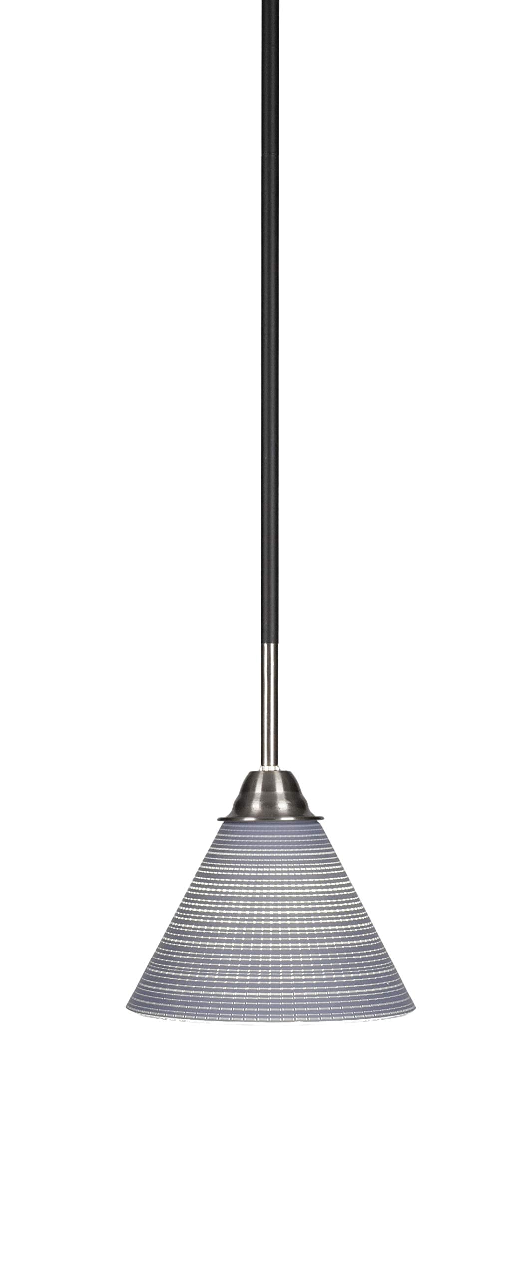 Toltec Lighting Paramount 1 Light Mini Pendant In Matte Black & Brushed Nickel (3401-Mbbn-4052)