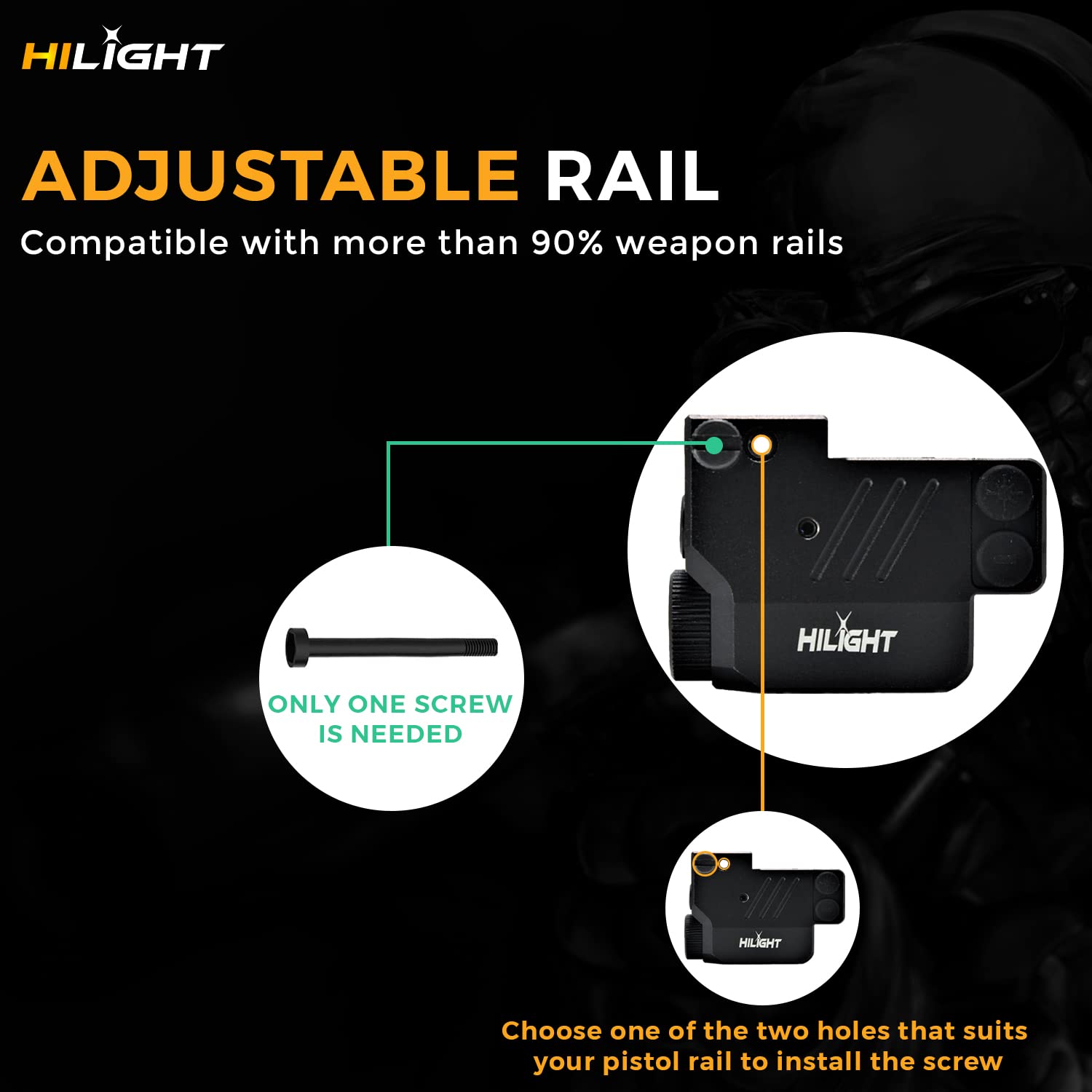 HiLight P3PBL Laser Light Combo - 500 Lumens, Rechargeable, Hard Anodized Aluminum, Blue & Purple