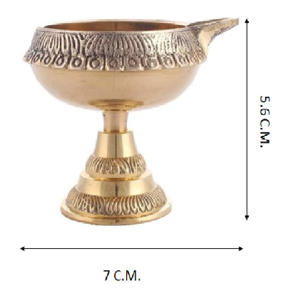 Fashion Bizz Brass Diwali Kuber Deepak On Stand Diyas Table Diya Set Brass (Pack of 2) Table Diya Set