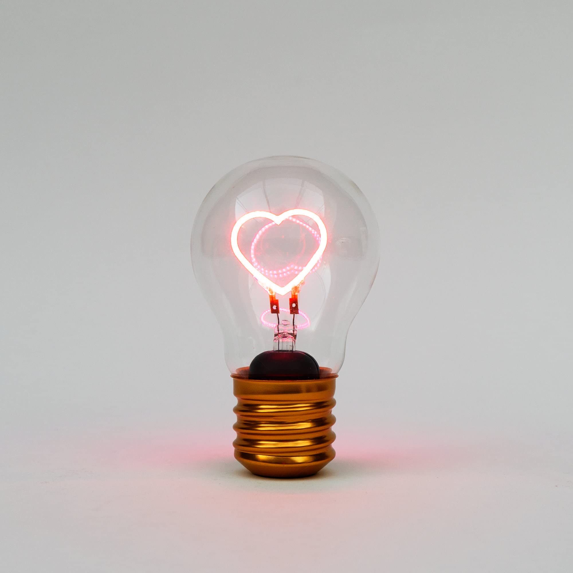 Suck UK Heart Neon Light Lamp | Pink Rechargeable Table Lamp | Touch Control | Glass | 1 Count | Romantic Bedroom Decor