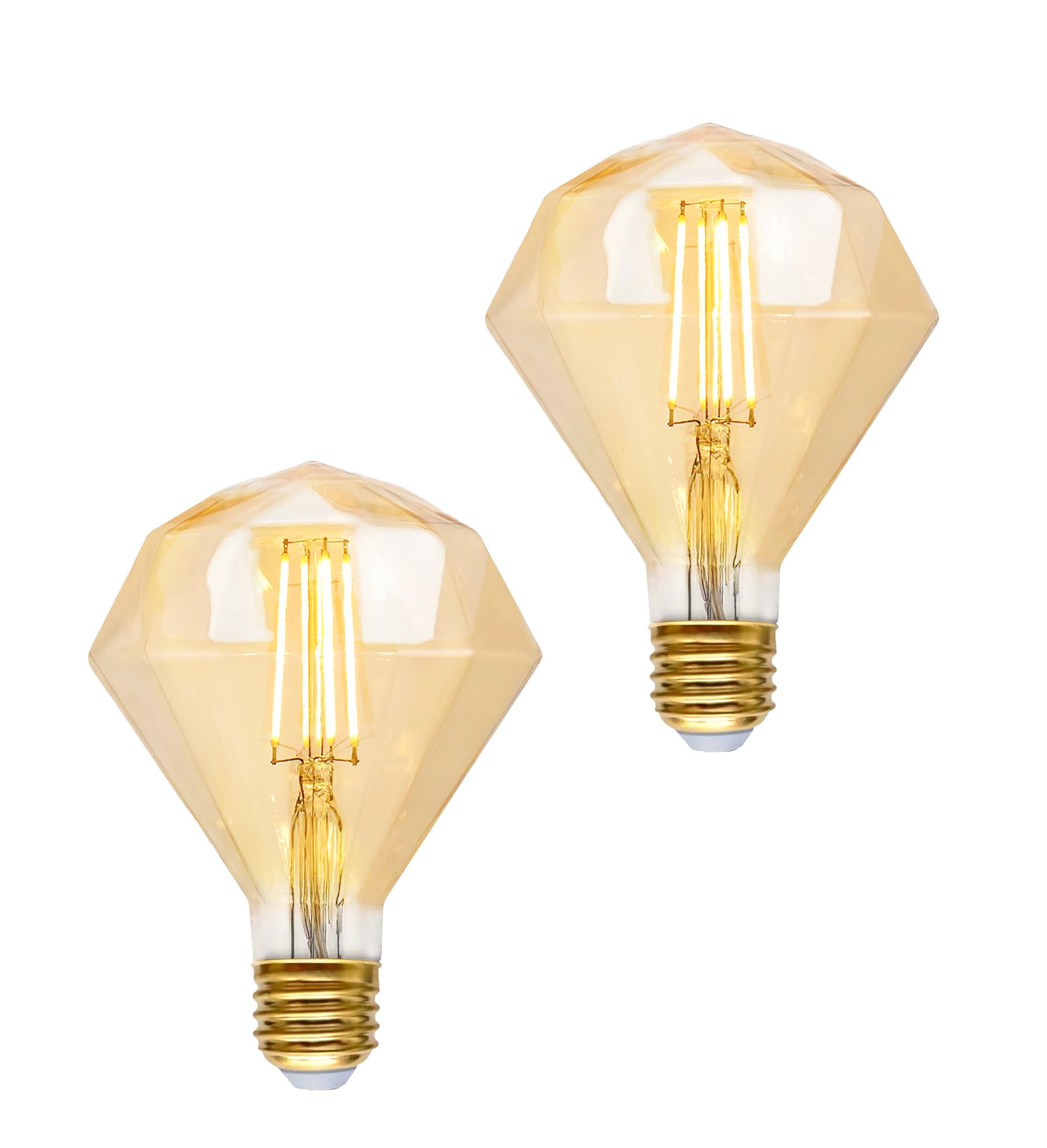 SD LUX Vintage LED Edison Bulb 6W Dimmable G40 Globe 2 Pack Soft White 2700K E26 Model 110PJZ