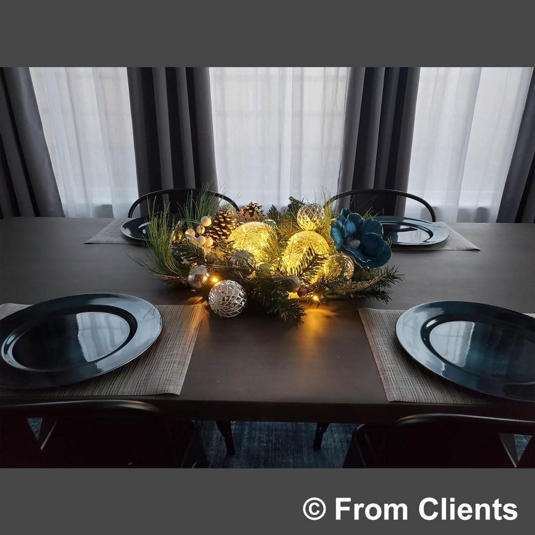 Kaowod  le Globe Led Lamp - 8 Inch Gold Mercury Glass Ball Light For Indoor Christmas Decoration, Clear Battery Operated Night Light