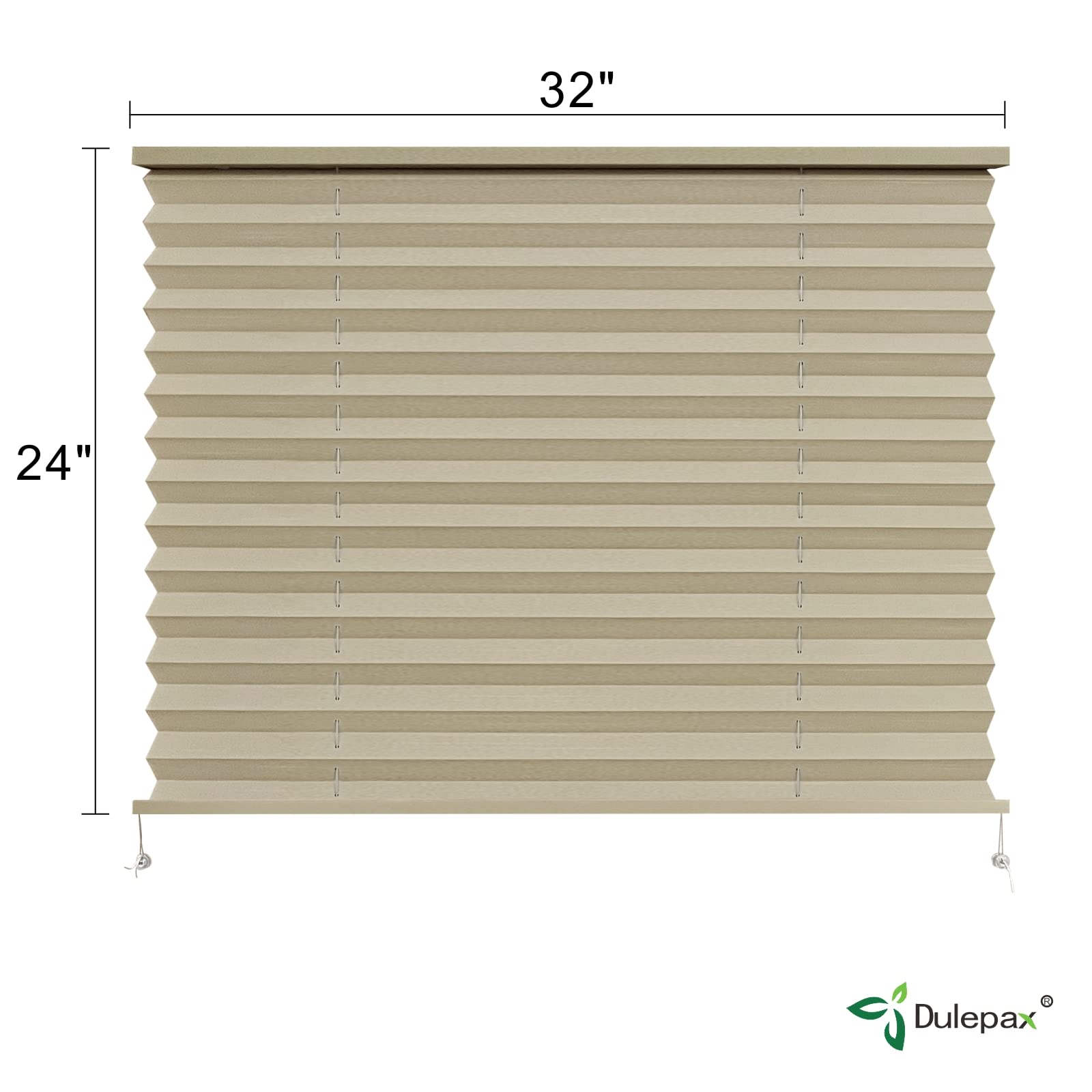 Dulepax Rv Blinds,Rv Pleated Shades,Rv Blinds Pleated Shades, 32'' W X 24'' L Cappuccino Rv Window Shades,Camper Blinds,Rv Windo