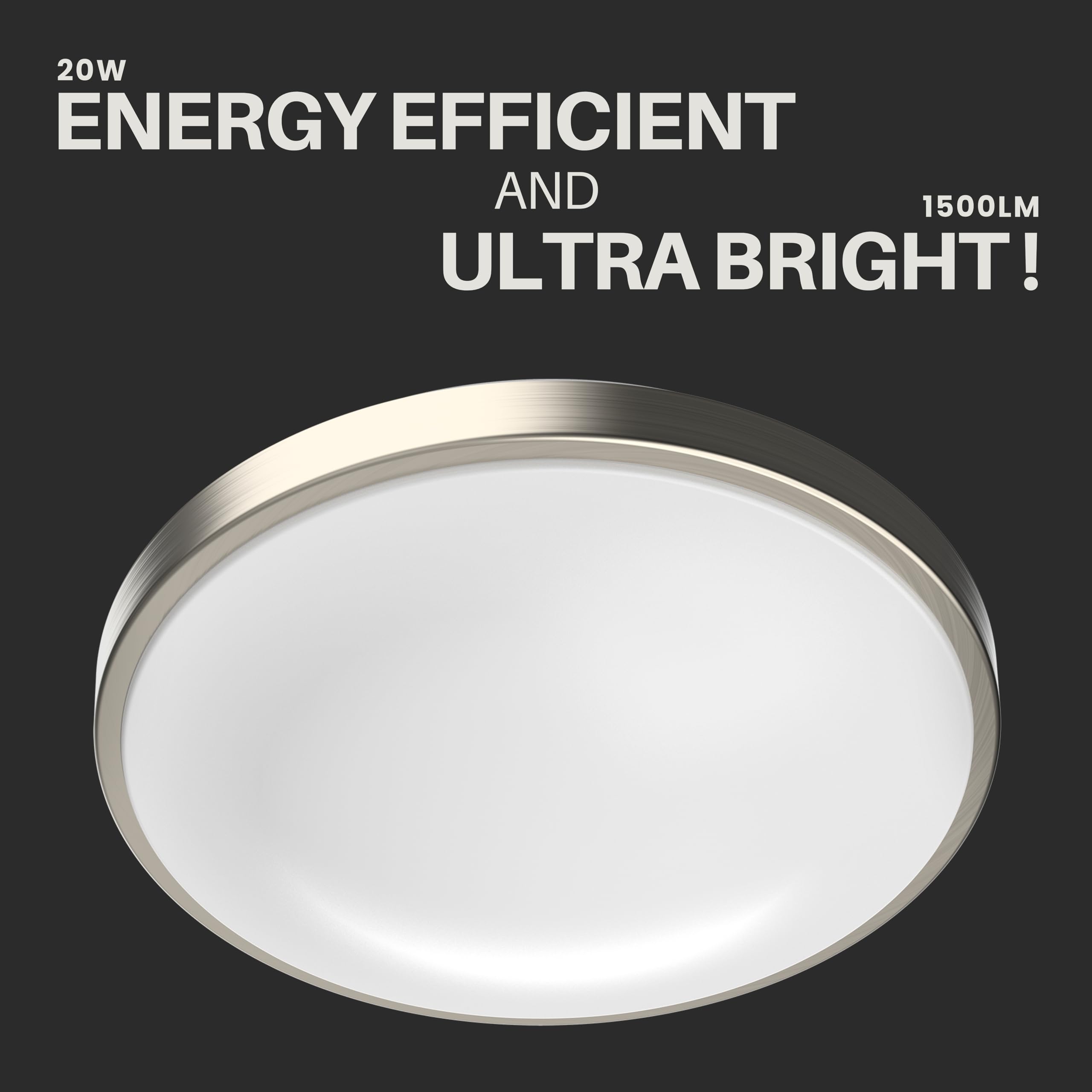 Dymond 13'' Led Flush Mount Ceiling Light Brushed Nickel Dimmable Adjustable Color Temperature Cozy Warm To Cool White Daylight