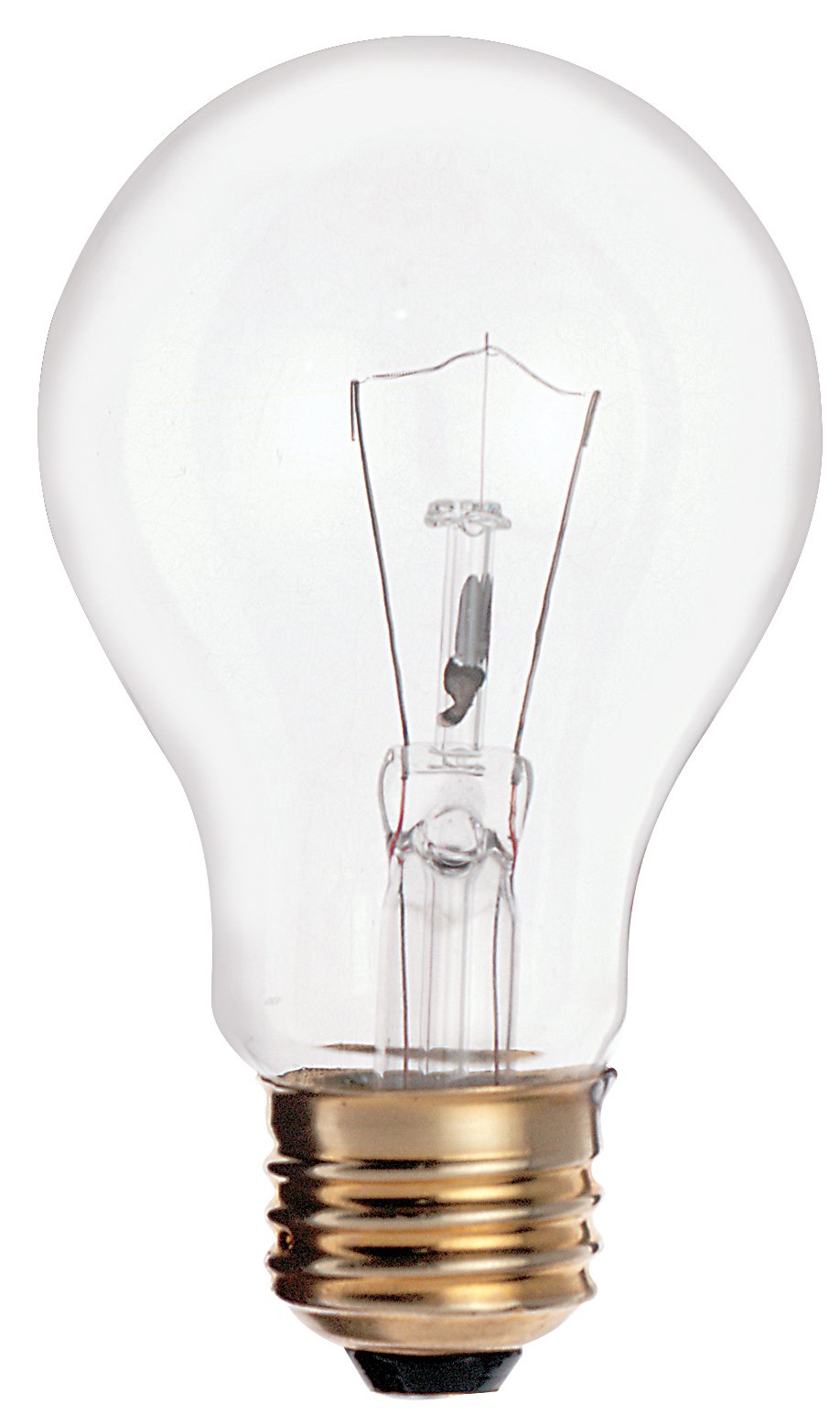 Satco S6040 A19 Incandescent Light Bulb, 25 Watt, 185 Lumens, Soft White 2700K, Clear, 2-Pack