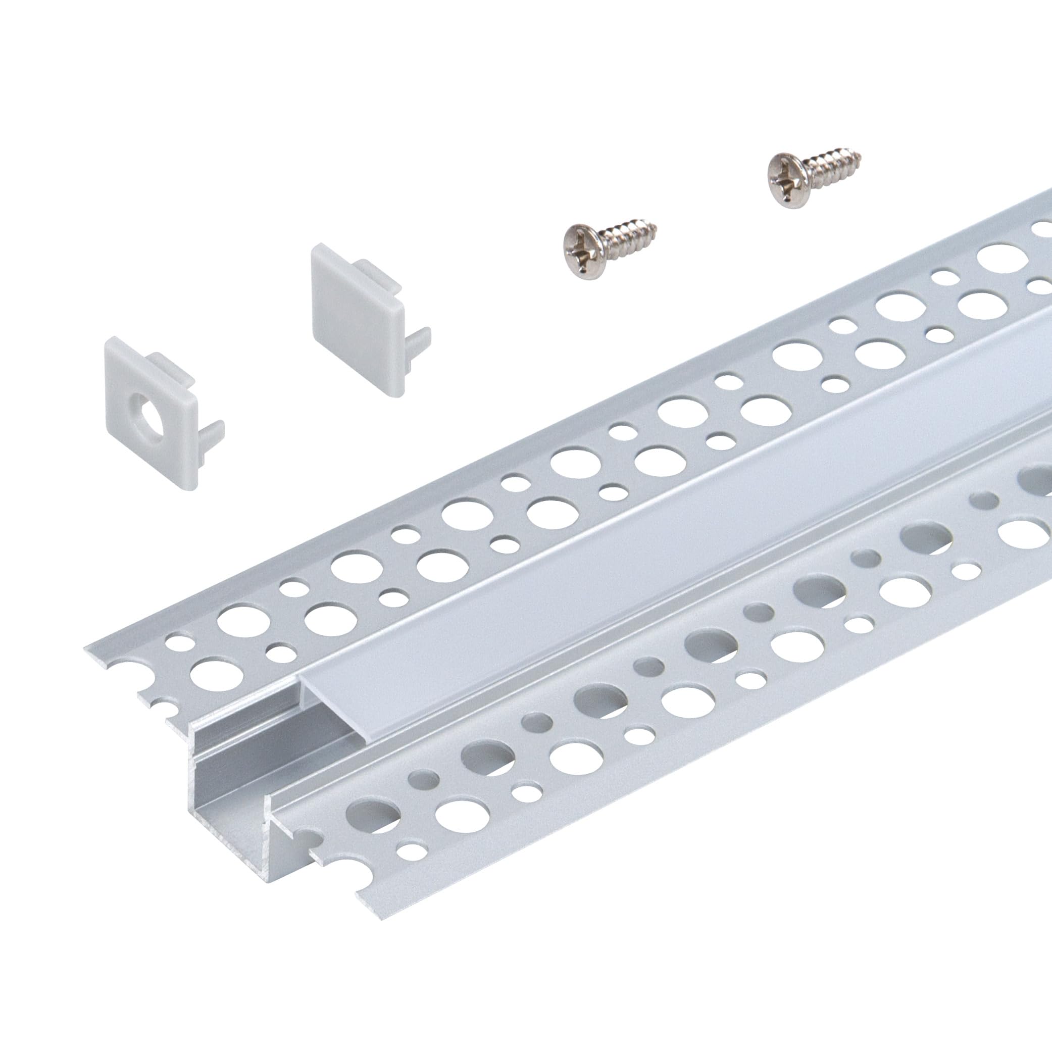 Armacost Lighting Recessed Drywall Mount Led Tape Light Mounting Channel 5-Pack  Silver  960060