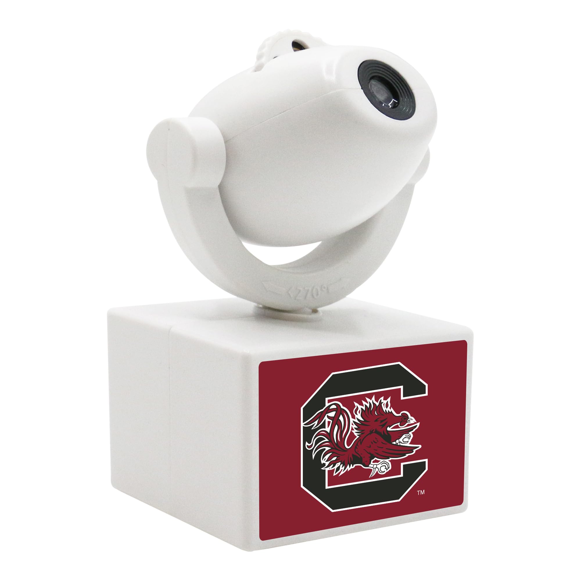 Sporticulture NCAA American Football South Carilona - Adjustable Led Mini Spotlight Projector with 6 Team Logo Designs - Portable & Rechargeable Spotlight - Battery-Operated - 4.375  x 3.125 