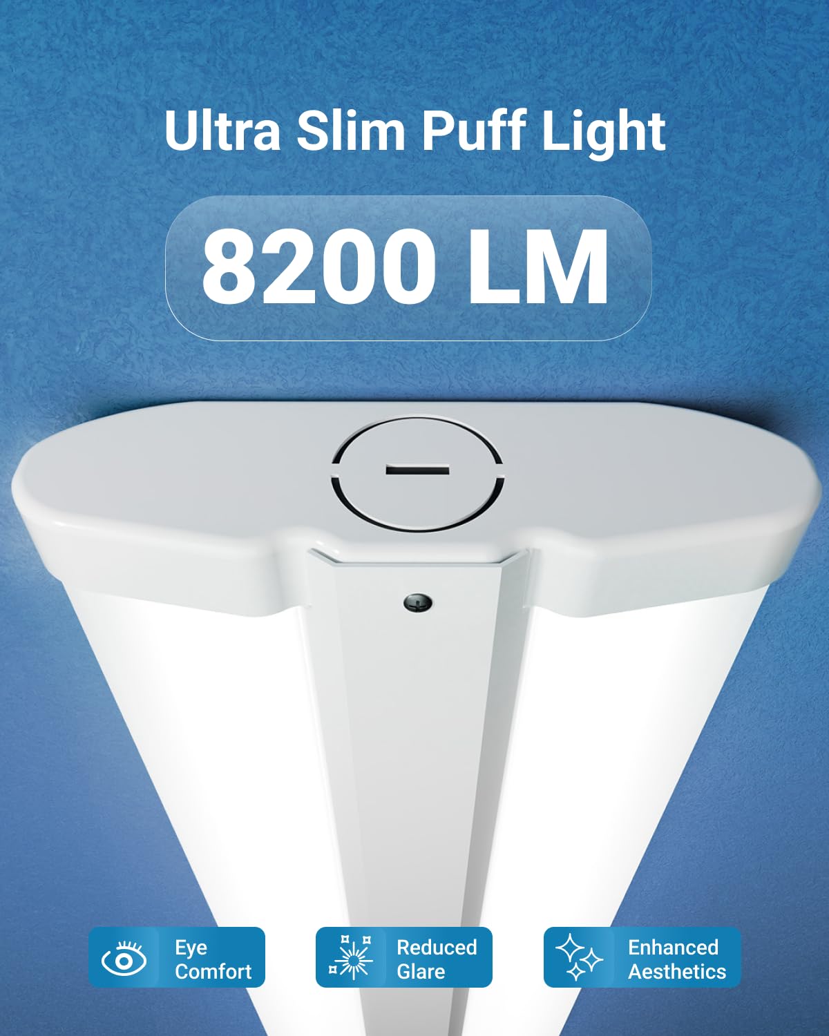 Sunco 4Ft Led Shop Light, Hardwired Garage Lights For Workshop, Wraparound, 8200 Lumens, Surface Mount, Selectable Features, 50W