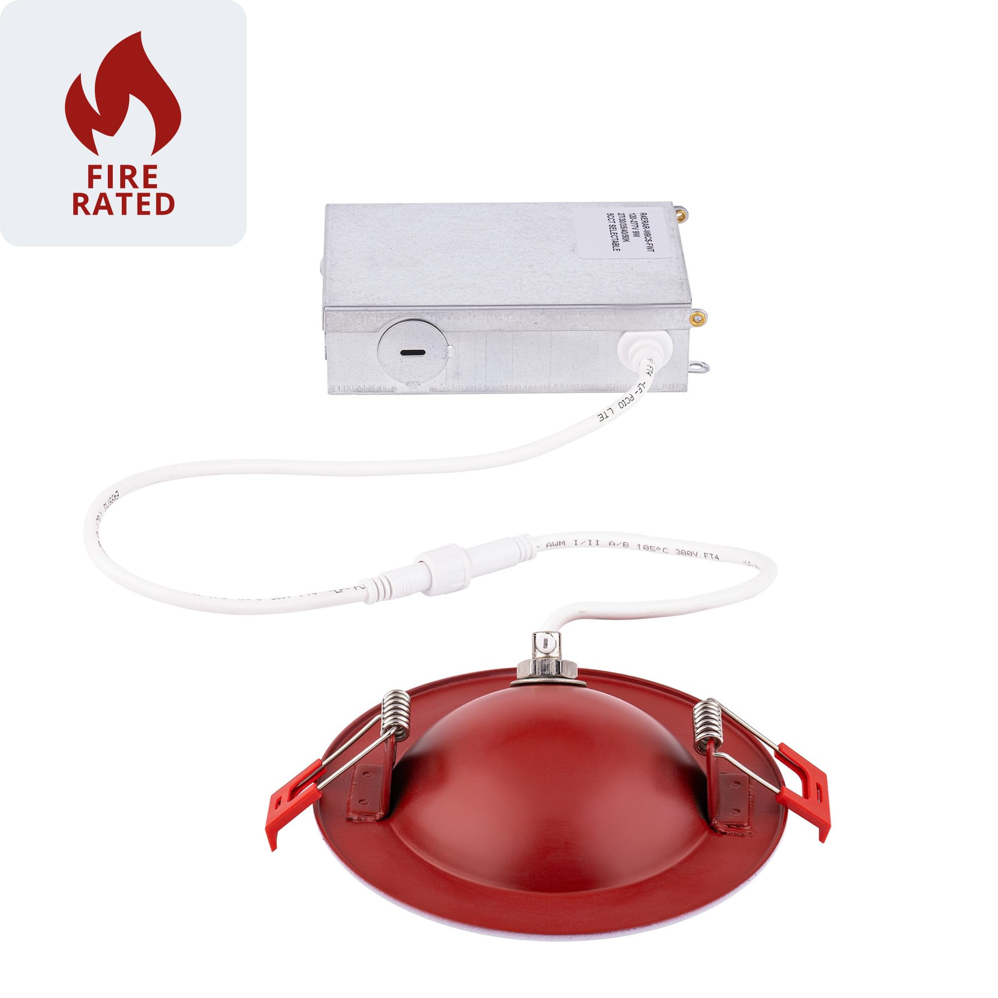 Wac Lighting Lotos 4In Led Round Adjustable Recessed Light 5-Cct Selectable 9W 700 Lumens Ic-Rated Airtight 120V-277V Universal In White 2-Hr Fire Rated