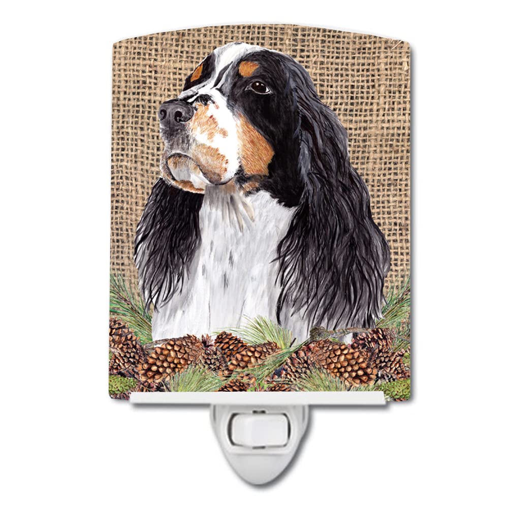 Carolines Treasures Ceramic Night Light, Springer Spaniel, 6x4x3in, Model SC9048CNL, Ideal for Bedroom, Bathroom, Kitchen