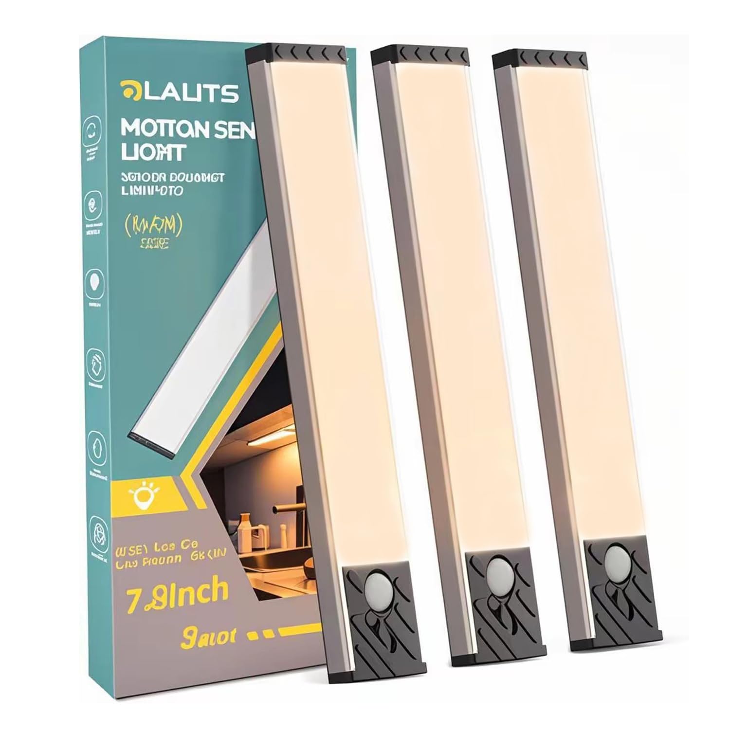 Under Cabinet Lighting, Motion Sensor Light Indoor, Rechargeable Closet Lights,Dimmable Under Cabinet Lights, Magnetic Led Light