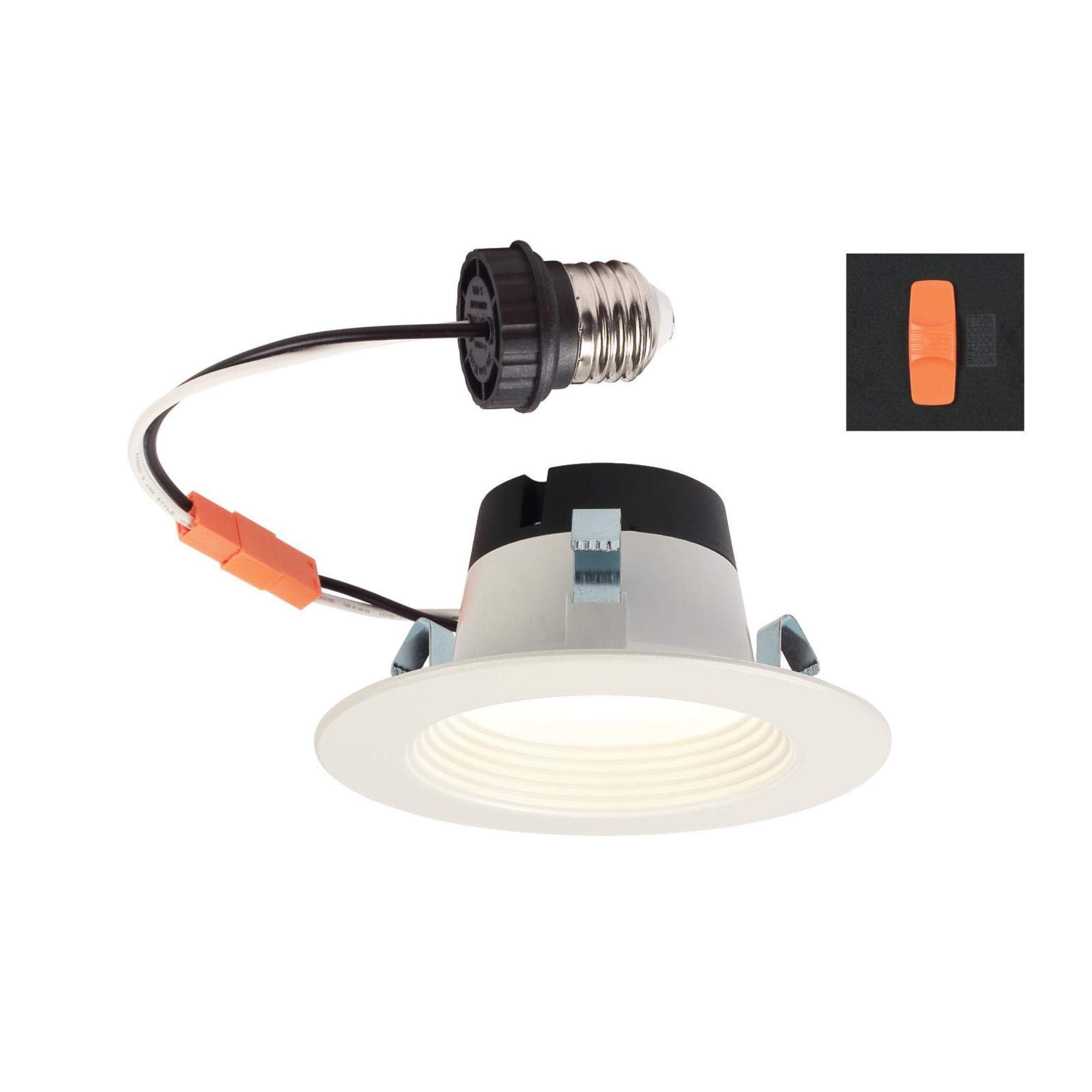 Westinghouse 5141000 11.4 Watt (65 Watt Equivalent) 6-Inch Recessed LED Downlight with Color Temperature Selection, Dimmable, EN