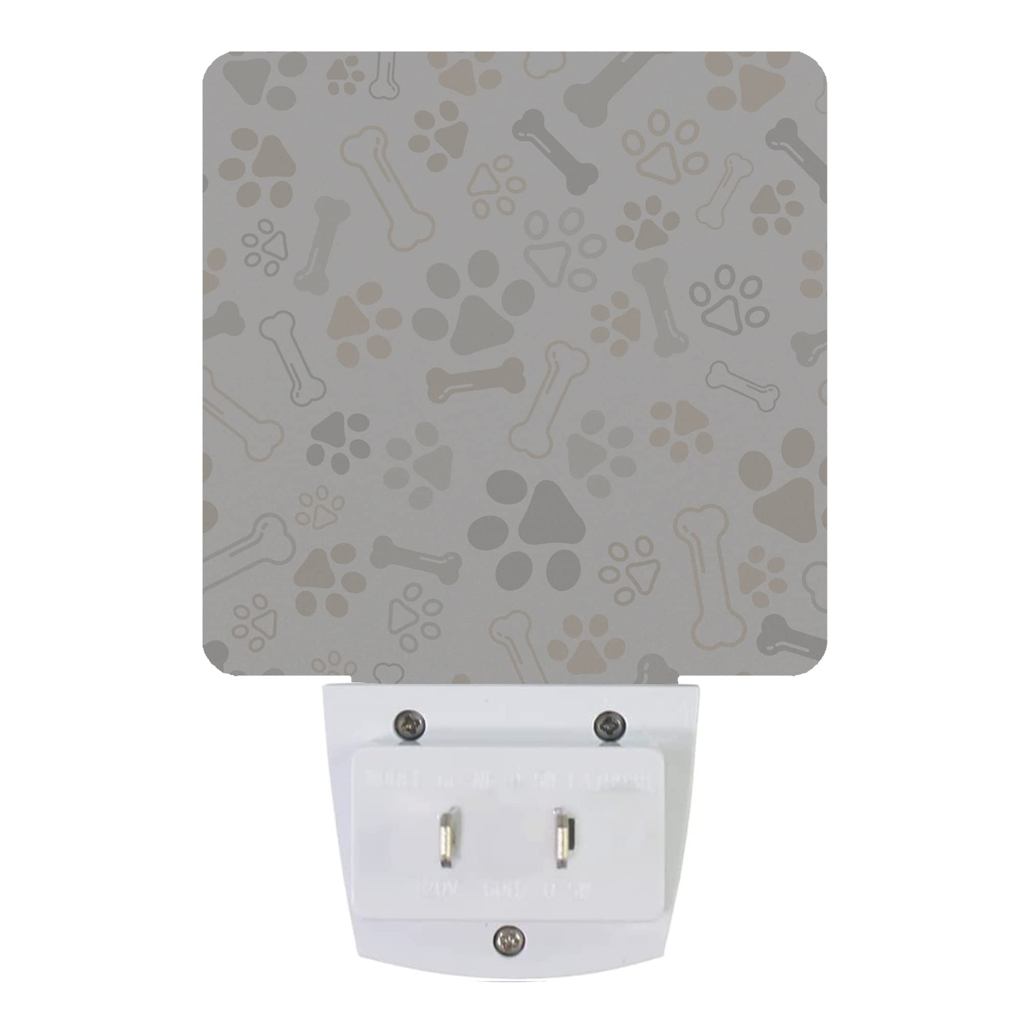 Smoaffly LED Night Light - Dog Cat Paw Print Bones, Auto Sensor, Dusk-to-Dawn, Nursery Decor, Model XD-FXYD-LST03