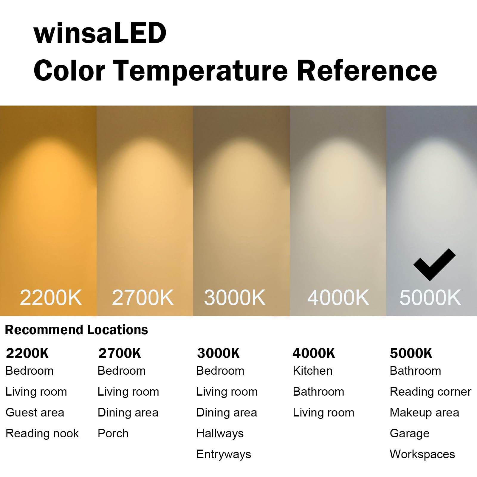Winsaled 12 Pack Led Bulbs 100W Equivalent, 5000K Daylight, 9W, High Bright 1250Lm, E26 Medium Base, Vintage Light Bulb For Home