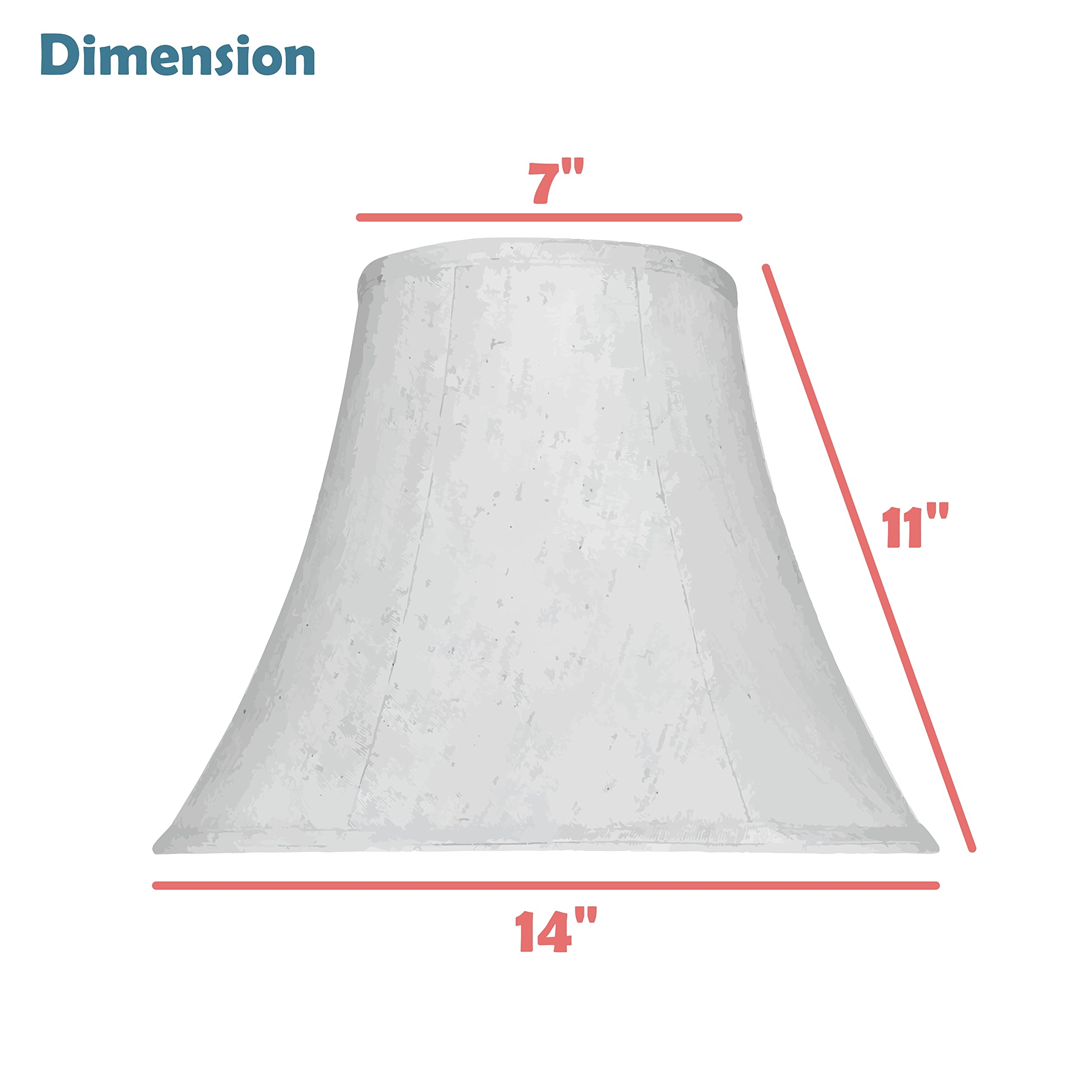 Aspen Creative 58051A, Bell Uno Lamp Shade, Gold, 7&quot; Top X 14&quot; Bottom X 11&quot; Slant Height, Slip Uno 36Mm