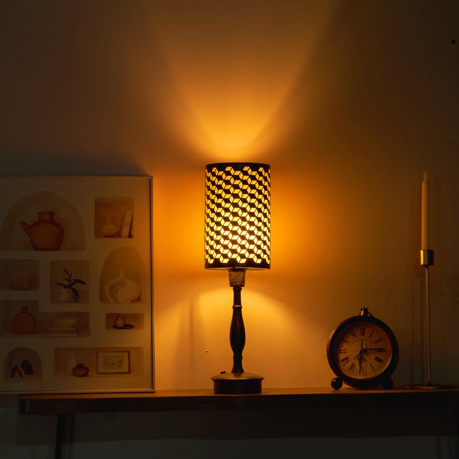 Umexus Rechargeable Led Cordless Lamp With Dimmer, Small Battery Operated Lamp, Touch Outdoor Patio Table Light, Living Room Sid