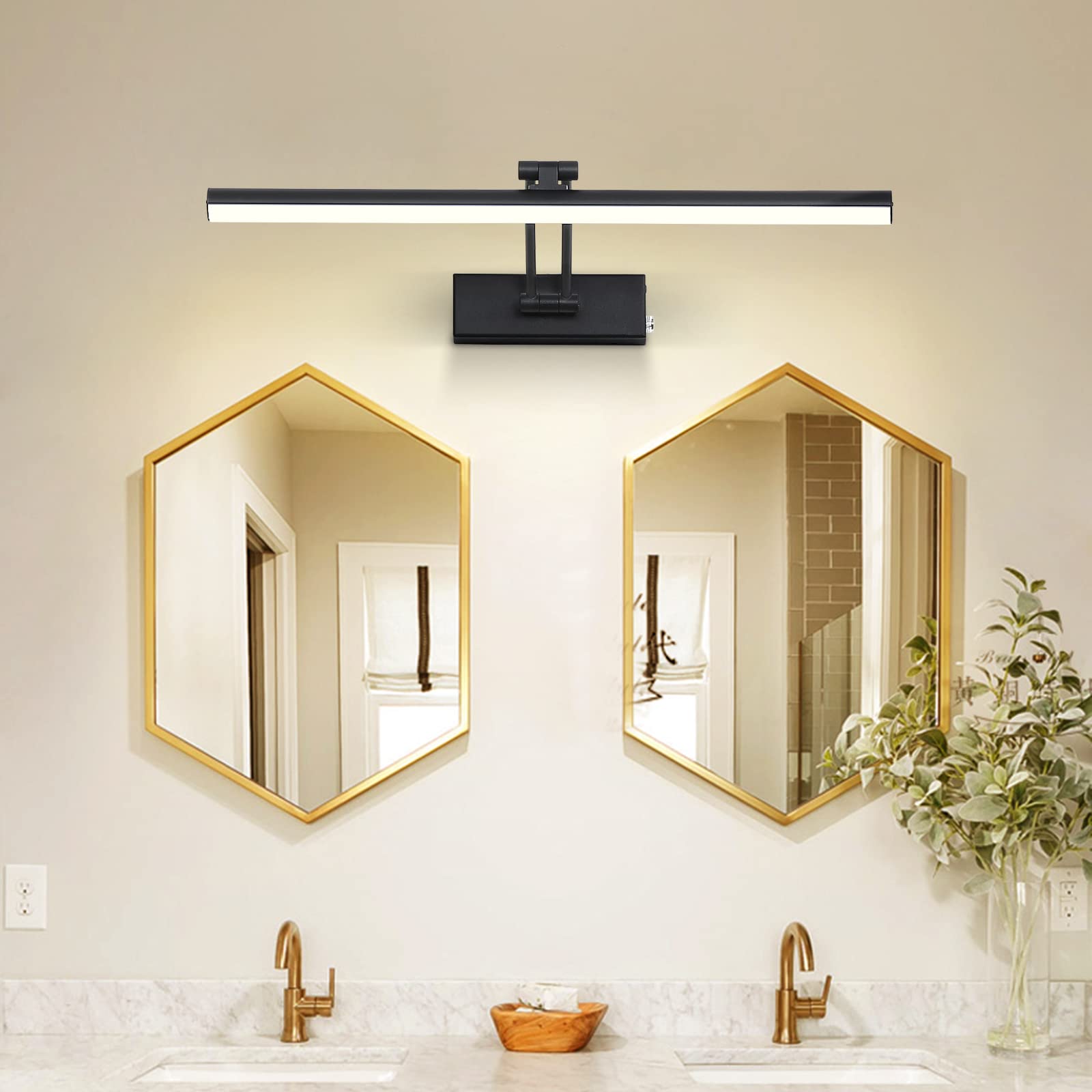 FUNCHDAY Wireless Picture Lights,Rechargeable Battery Picture Light for Paintings with Remote, Dimmable Dartboard Light with Tim