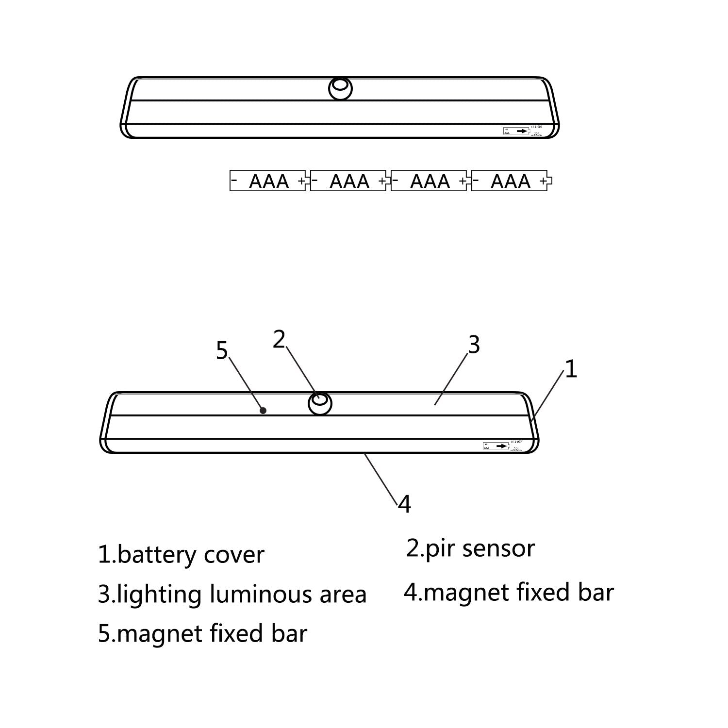 Leadleds I-007 10-Led Wireless Motion Sensor Light Automatic With Magnetic Strip, Battery Operated, Portable For Closet, Door, S