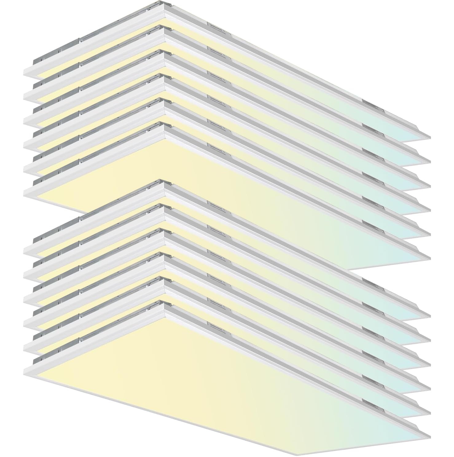 hykolity LED Flat Panel Troffer Light, 2x4, 40-60W, CCT Selectable 4000K-6500K, Dimmable, Model PN
