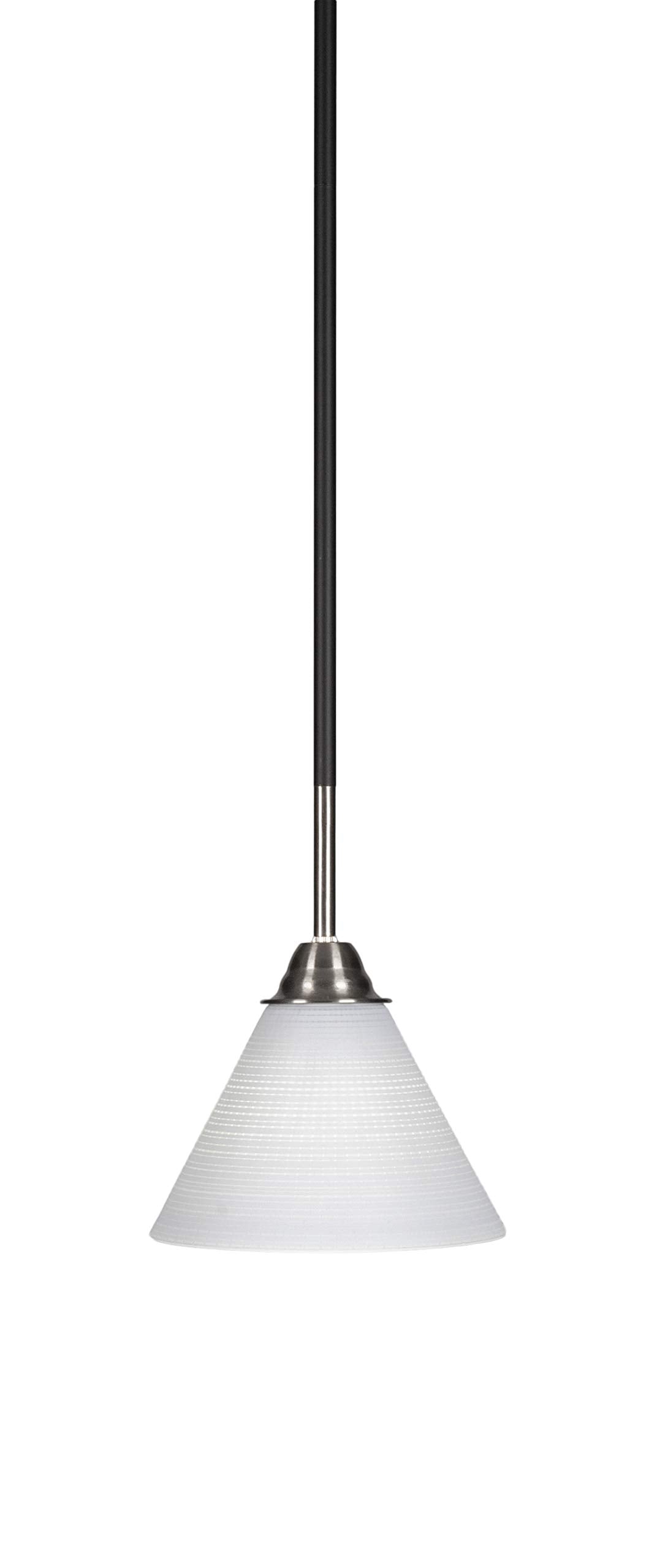 Toltec Lighting Paramount 1 Light Mini Pendant In Matte Black & Brushed Nickel (3401-Mbbn-4051)