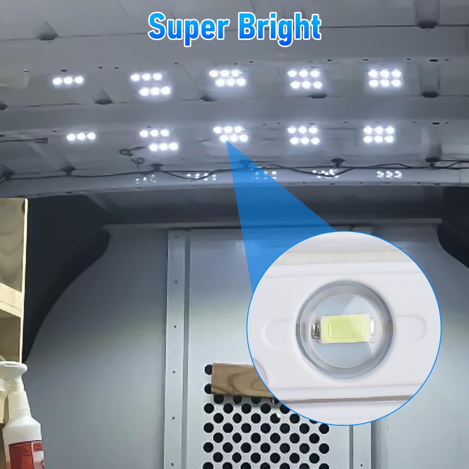 Linkstyle 60 Leds 12V Van Interior Light Car Led Ceiling Lights Kit, Super Bright Lighting Dome Lamp For Van Rv Truck Auto Vehic