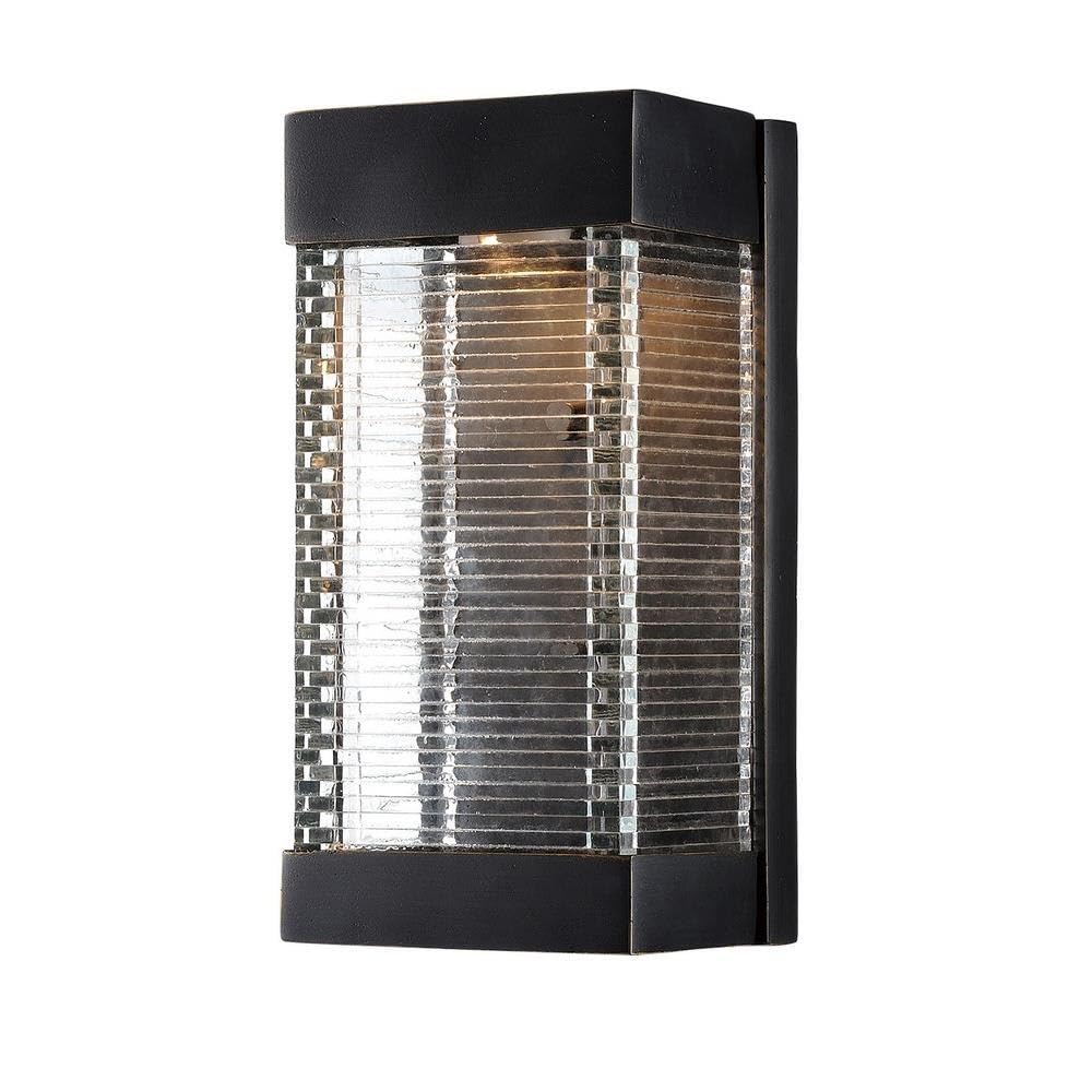 Maxim Stackhouse 10 Inch LED Outdoor Wall Mount Light, Bronze, Model 55222CLBZ, Vivex Material